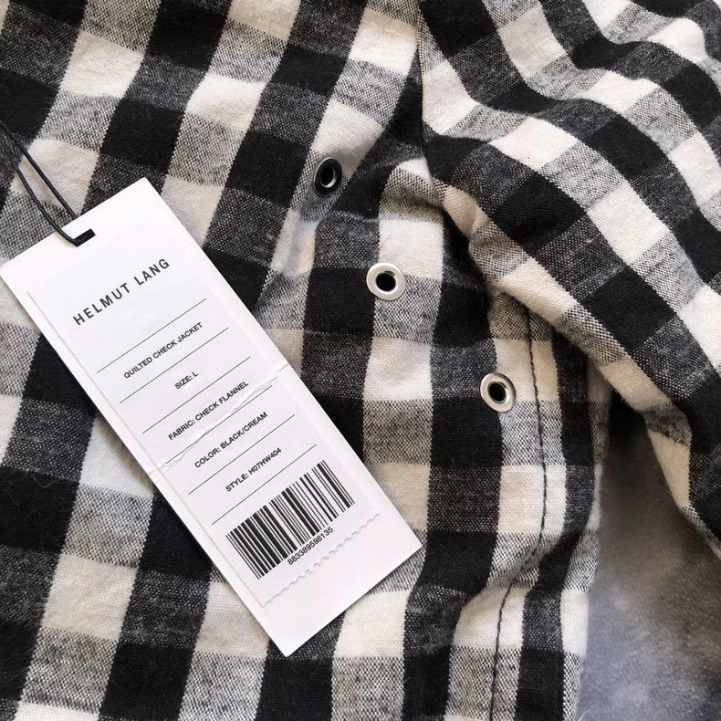 Helmut Lang HELMUT LANG Plaid shirt with fringed jacket Size US L / EU 52-54 / 3 - 4 Thumbnail