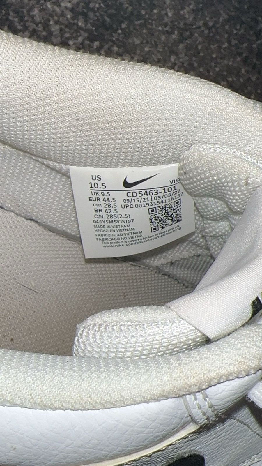 Nike Nike Court Visions with black logo Size US 10.5 / EU 43-44 - 6 Thumbnail