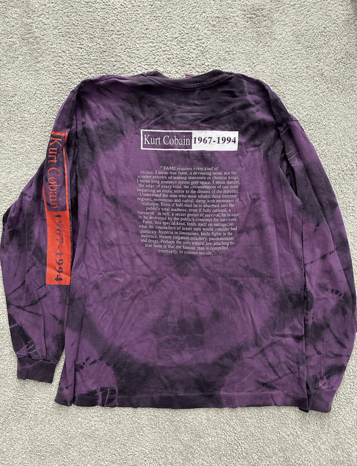 Band Tees × Nirvana Kurt Cobain Memorial Long sleeve 90s Nirvana Size US XL / EU 56 / 4 - 2 Thumbnail