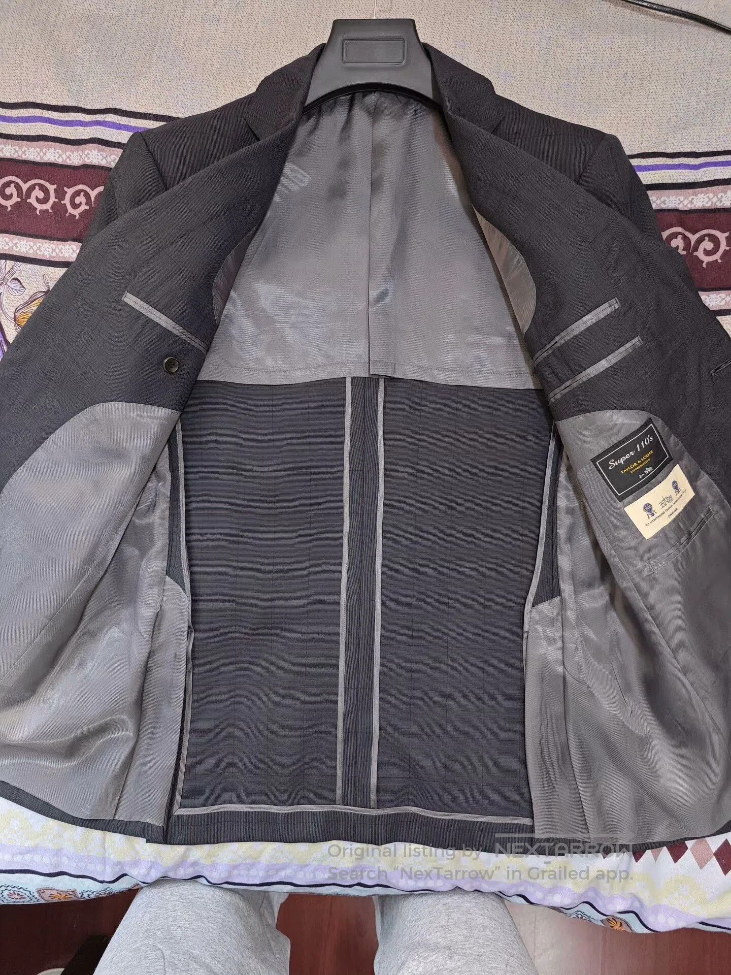 Japanese Brand Taylor Lodge Gray Green Wool Blend Suit. Size US L / EU 52-54 / 3 - 6 Thumbnail