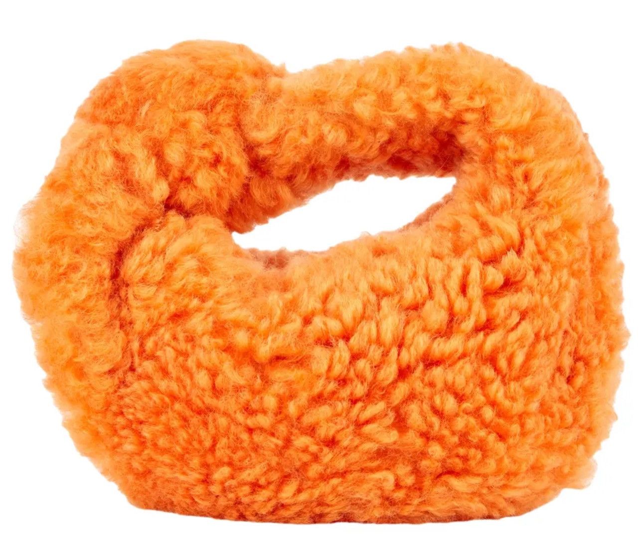 BOTTEGA VENETA Mini The Jodie - Orange Shearling Leather Bag