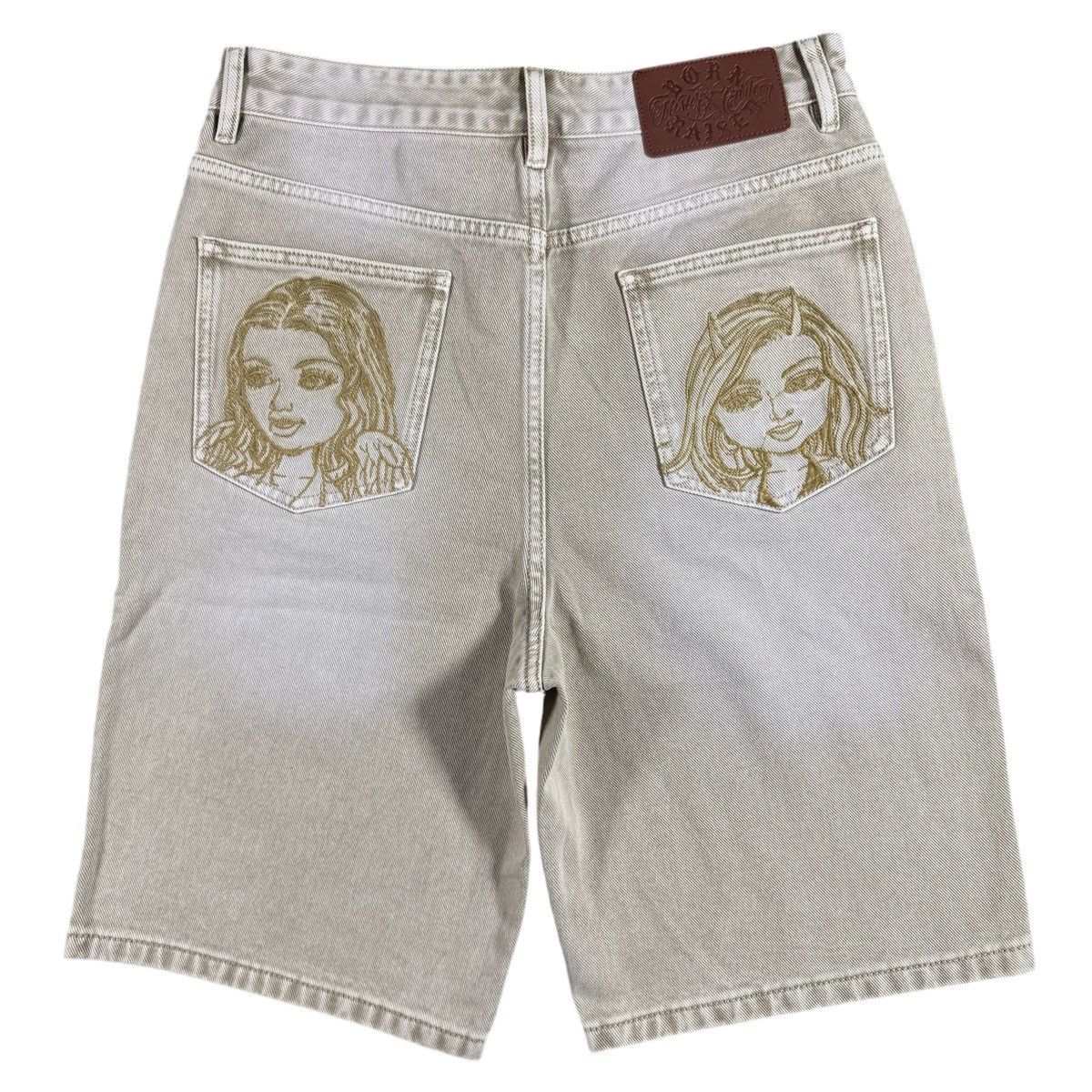 Born x Raised x Mister Cartoon Temptation Denim Shorts Khaki