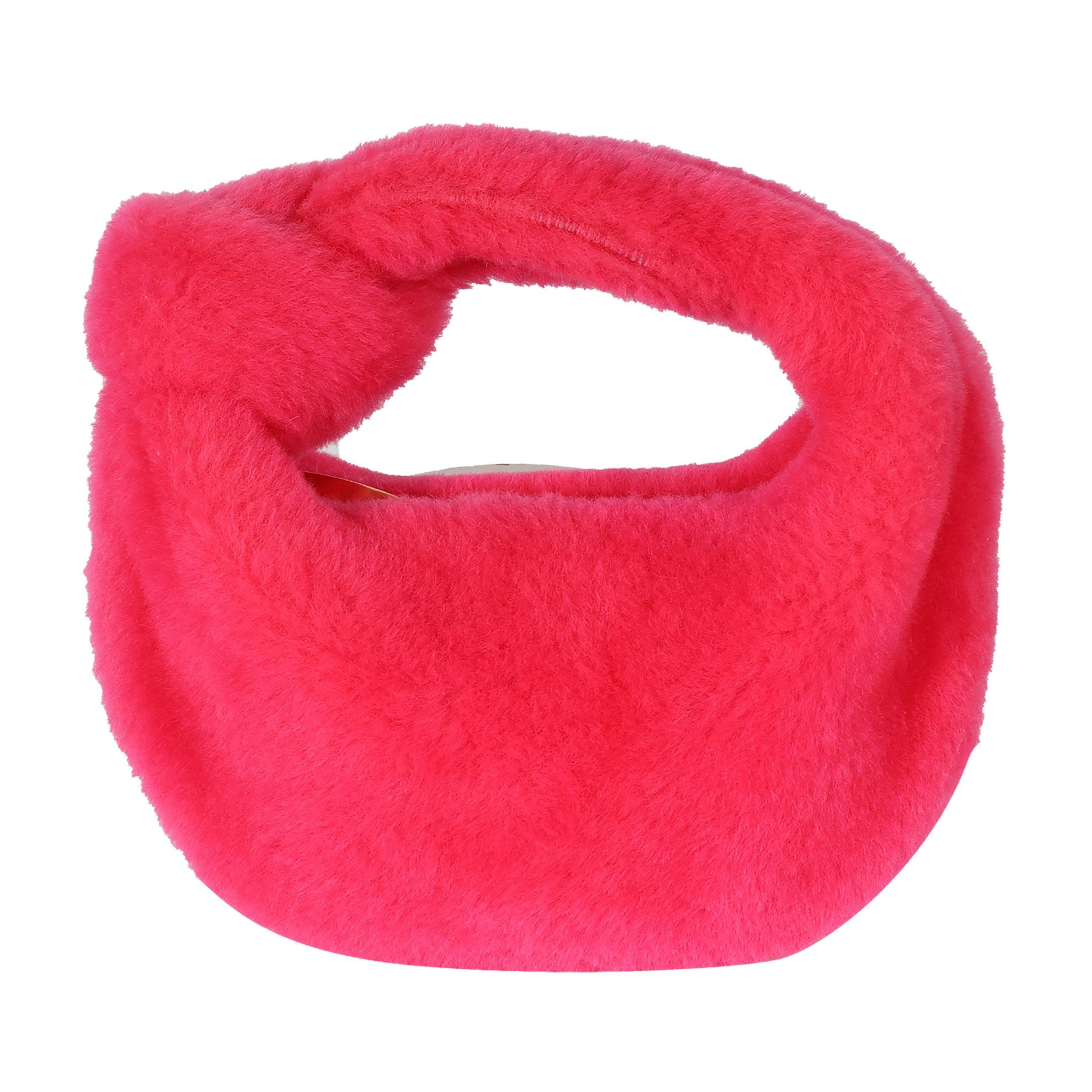 image of Bottega Veneta Pink Shearling Mini Jodie, Women's