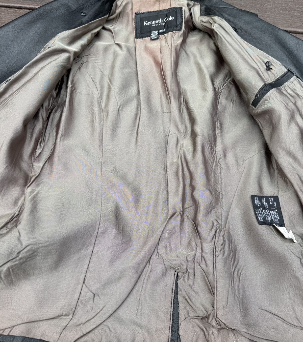 Kenneth Cole Vintage 1990s Kenneth Cole Lined Leather Jacket Size US M / EU 48-50 / 2 - 5 Thumbnail