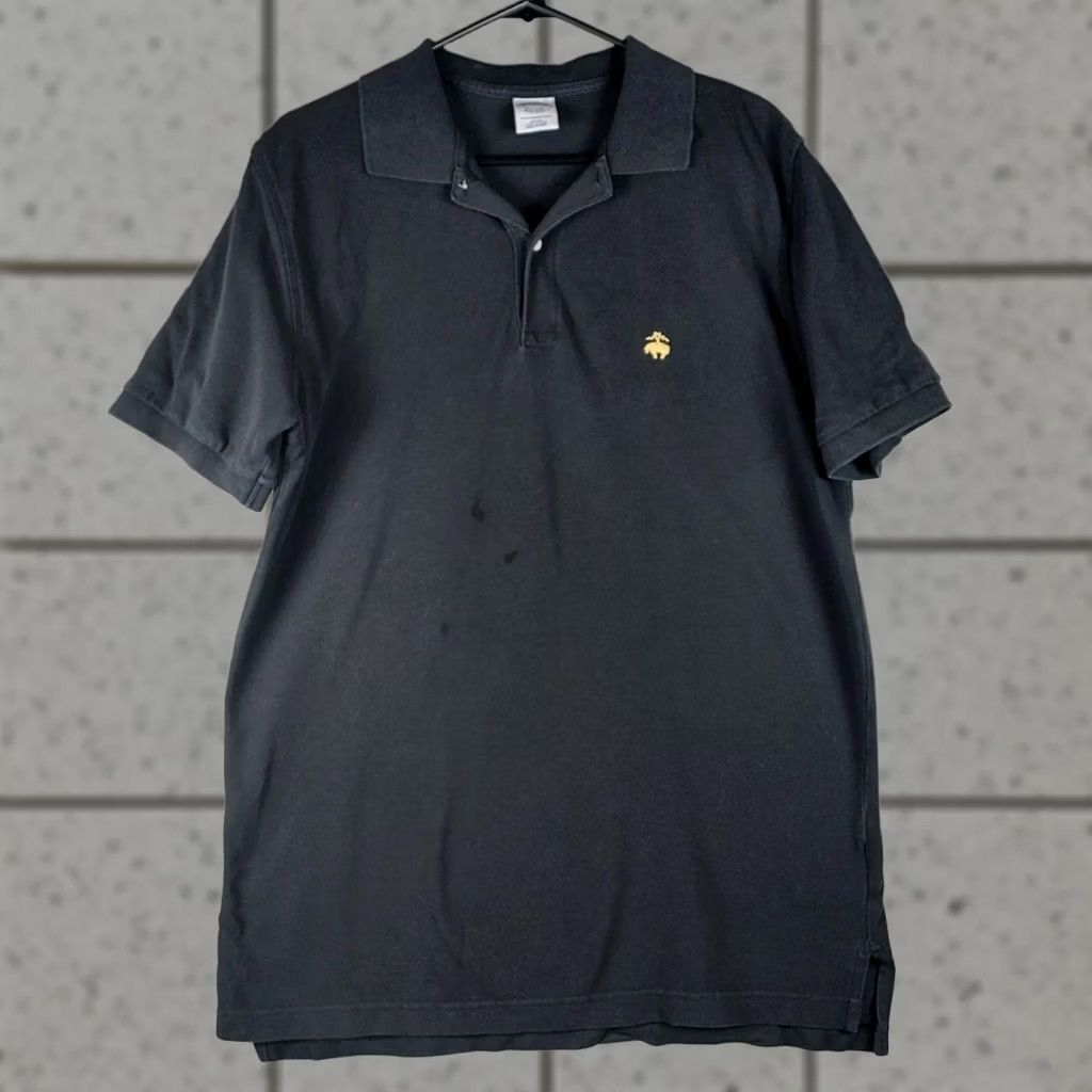 Brooks Brothers Brooks Brothers Men’s Black Performance Polo Shirt Slim Fit Short Sleeve Large Polo Casual Golf Walking 100% Cotton Regular Size Shirt Mens Size US L / EU 52-54 / 3 - 1 Thumbnail