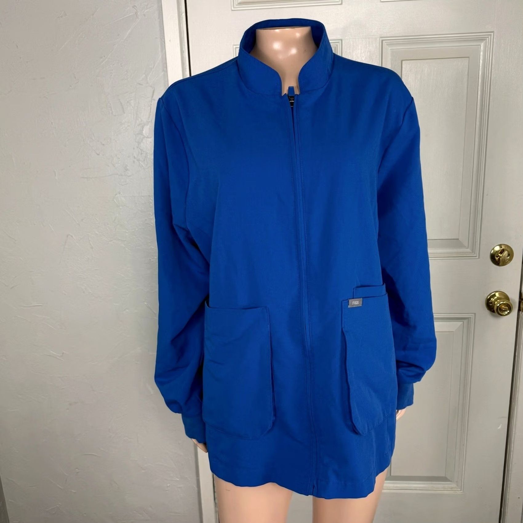 Vintage Figs Womens Sebina Scrub Top XXL Shirt Jacket Zip Nurse Uniform G3-14 Size XXL / US 16-18 / IT 52-54 - 2 Thumbnail