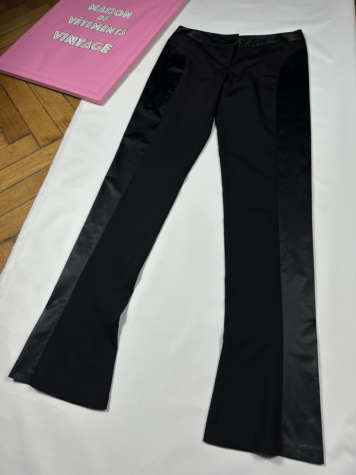Just Cavalli × Vintage Just Cavalli Slim Stretch Pants Satin Size 27" / US 4 / IT 40 - 5 Thumbnail
