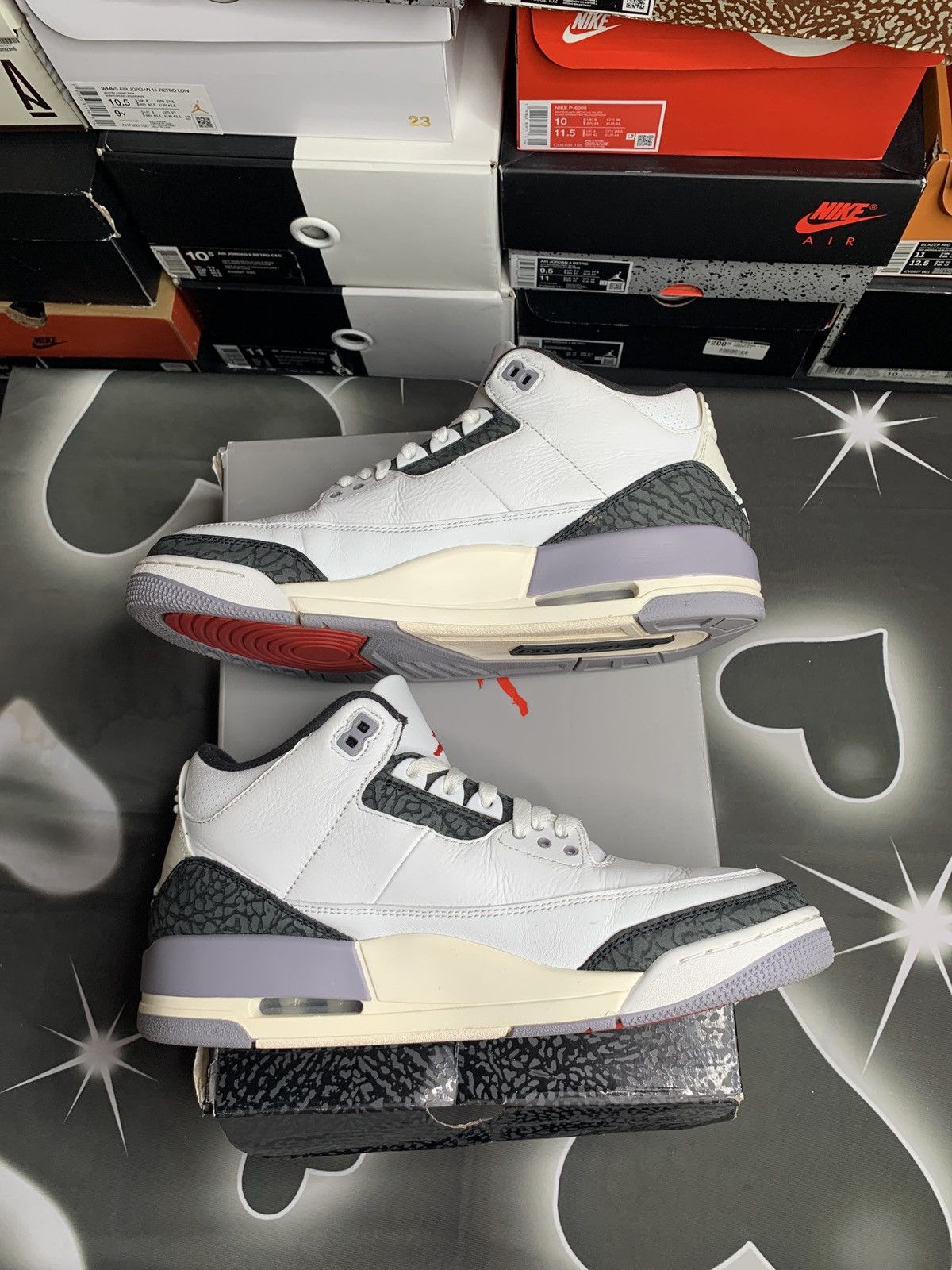 Nike Air Jordan 3 Retro Cement Grey Size US 10.5 / EU 43-44 - 3 Thumbnail