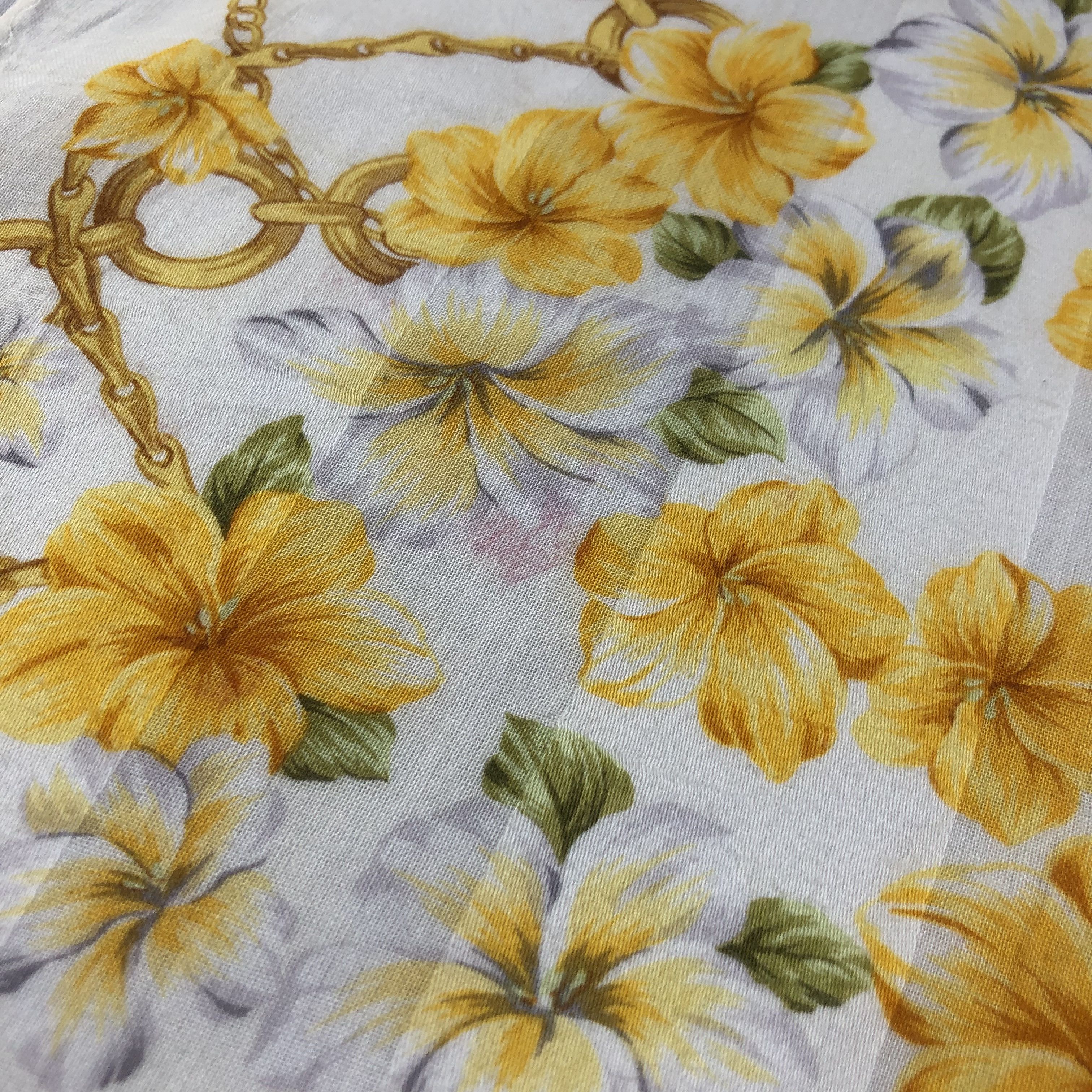 Celine × Vintage Celine Gold Chains Handkerchief Neckerchief Bandana H1981 Size ONE SIZE - 10 Thumbnail