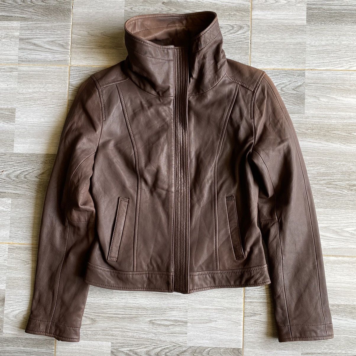 Japanese Brand ROPE Sheepskin Leather Jacket Size XS / US 0-2 / IT 36-38 - 4 Thumbnail