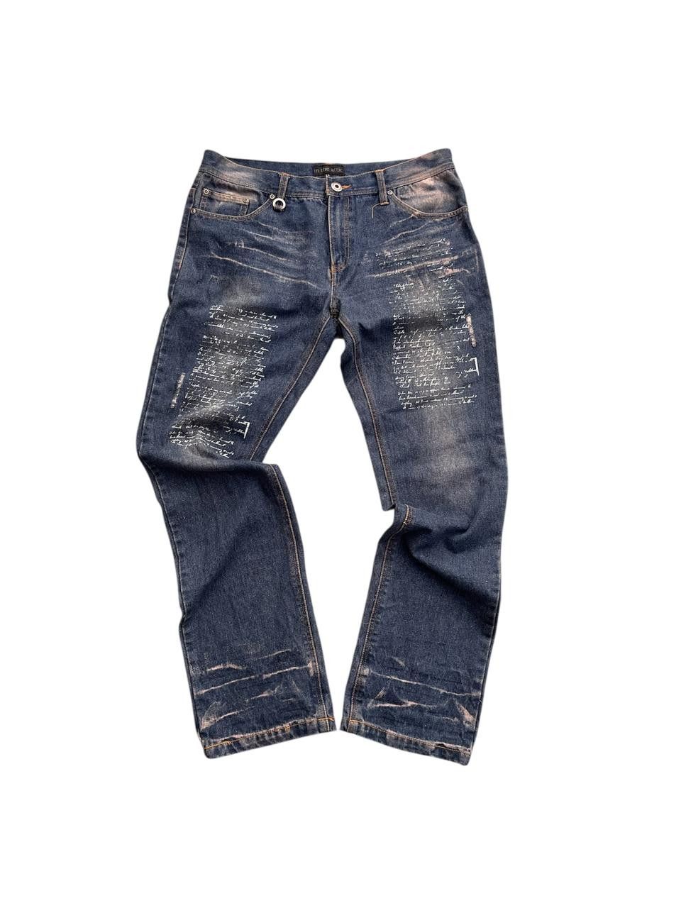 In The Attic In the Attic Poem Distressed Denim Pants Punk LGB Size US 31 - 1 Thumbnail