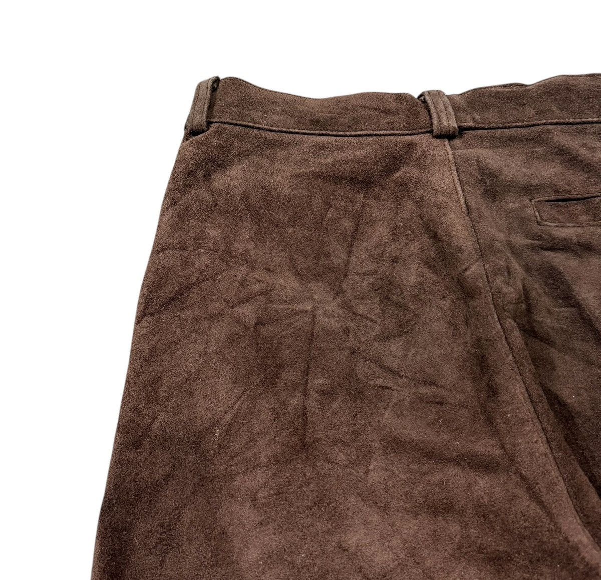 Schott Vintage Schott NYC Made In USA Suede Leather Short Pants Size US 30 / EU 46 - 11 Thumbnail
