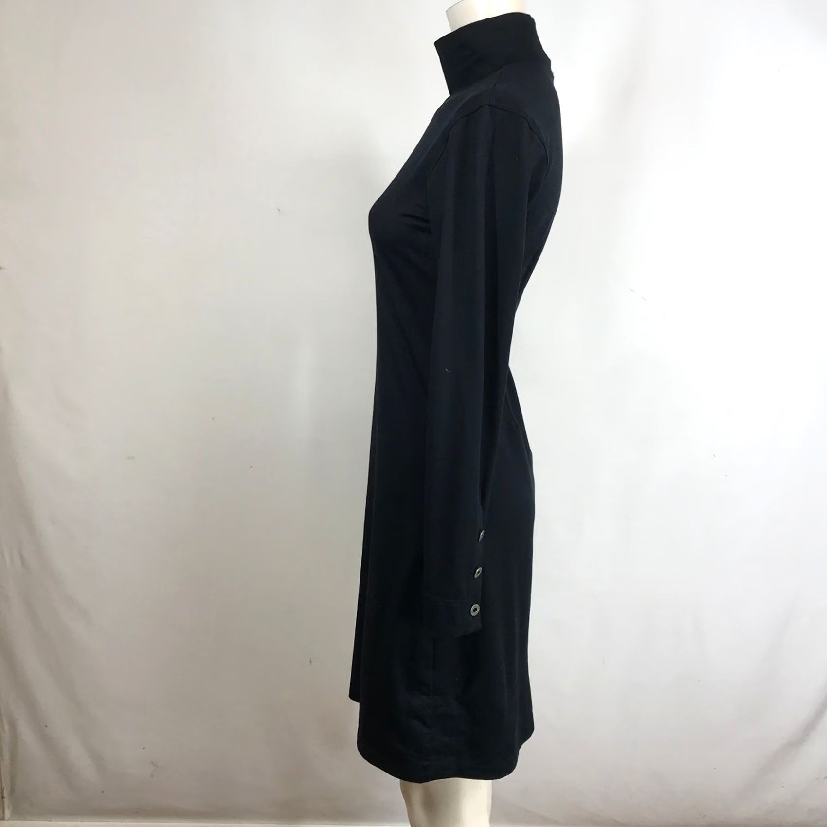 Vintage Title Nine Turtleneck Dress Women's Size XS Black Long Sleeve Made in Canada Size XS / US 0-2 / IT 36-38 - 6 Thumbnail