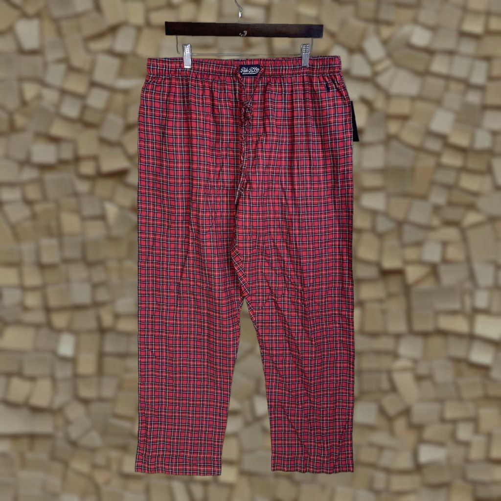 Polo Ralph Lauren Red Plaid Flannel Pajama Pants Mens XL NWT