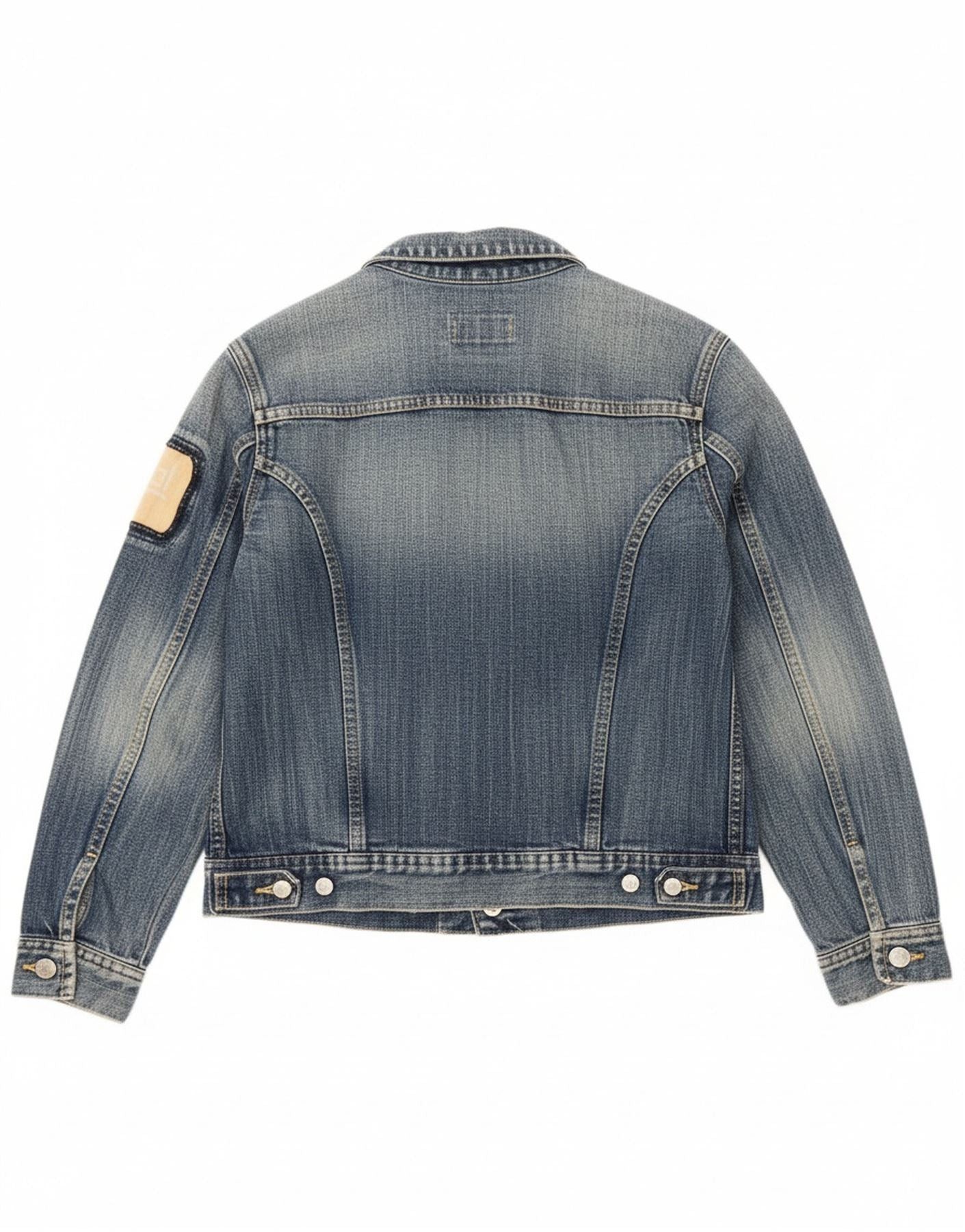 Diesel Boys Graphic Denim Jacket 10-11 Years Medium Blue Colourbloc Size XXS / US 00 / IT 34 - 1 Thumbnail