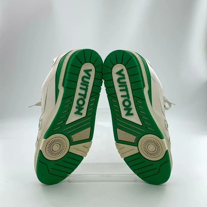 Louis Vuitton Louis Vuitton Trainer White Green Sneakers Size US 9 / EU 42 - 5 Thumbnail