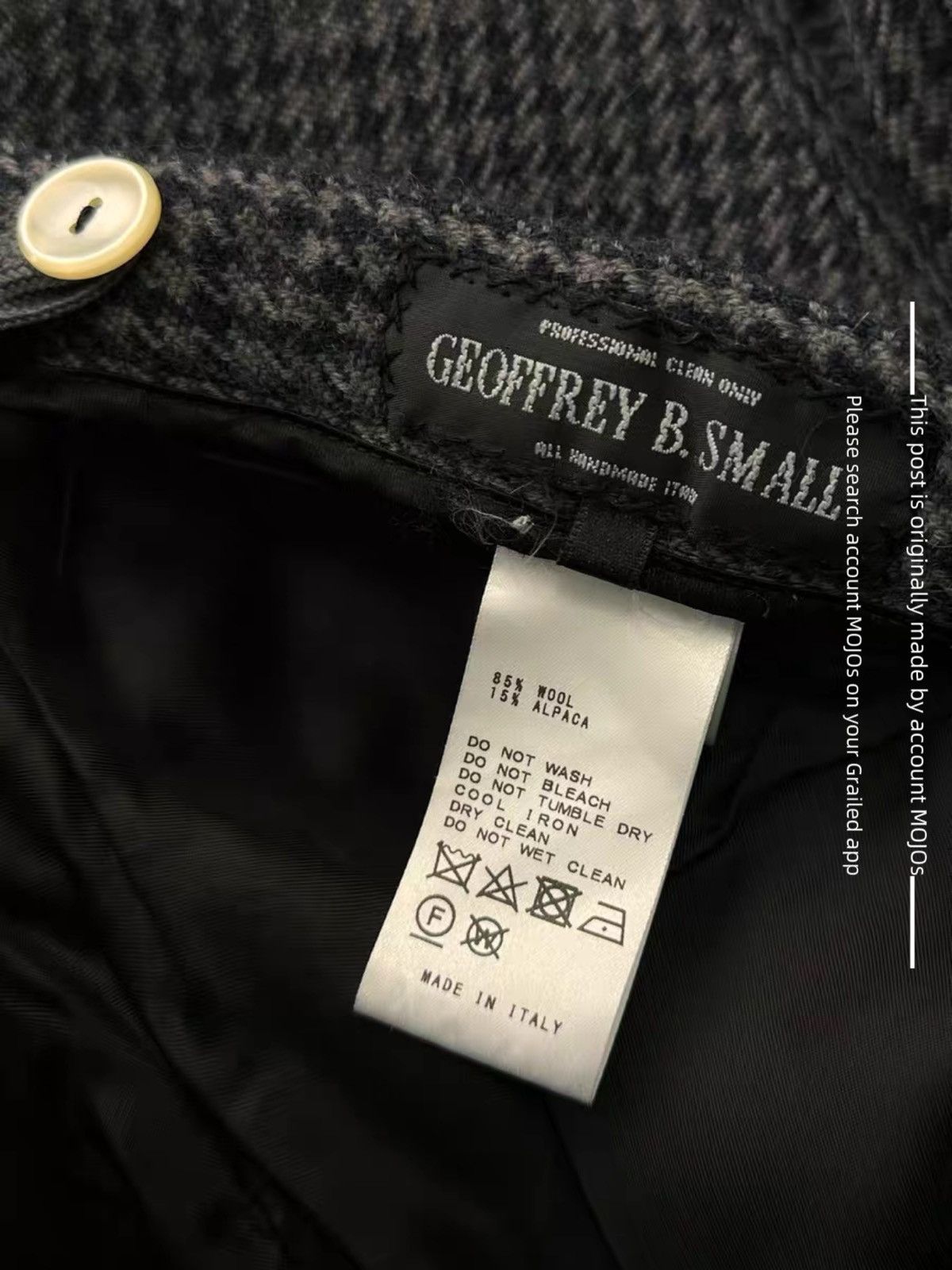 Geoffrey B. Small Sz M Geoffrey B.Small Alpaca Blend Hound Tooth Pants mojo.s Size US 32 / EU 48 - 9 Thumbnail