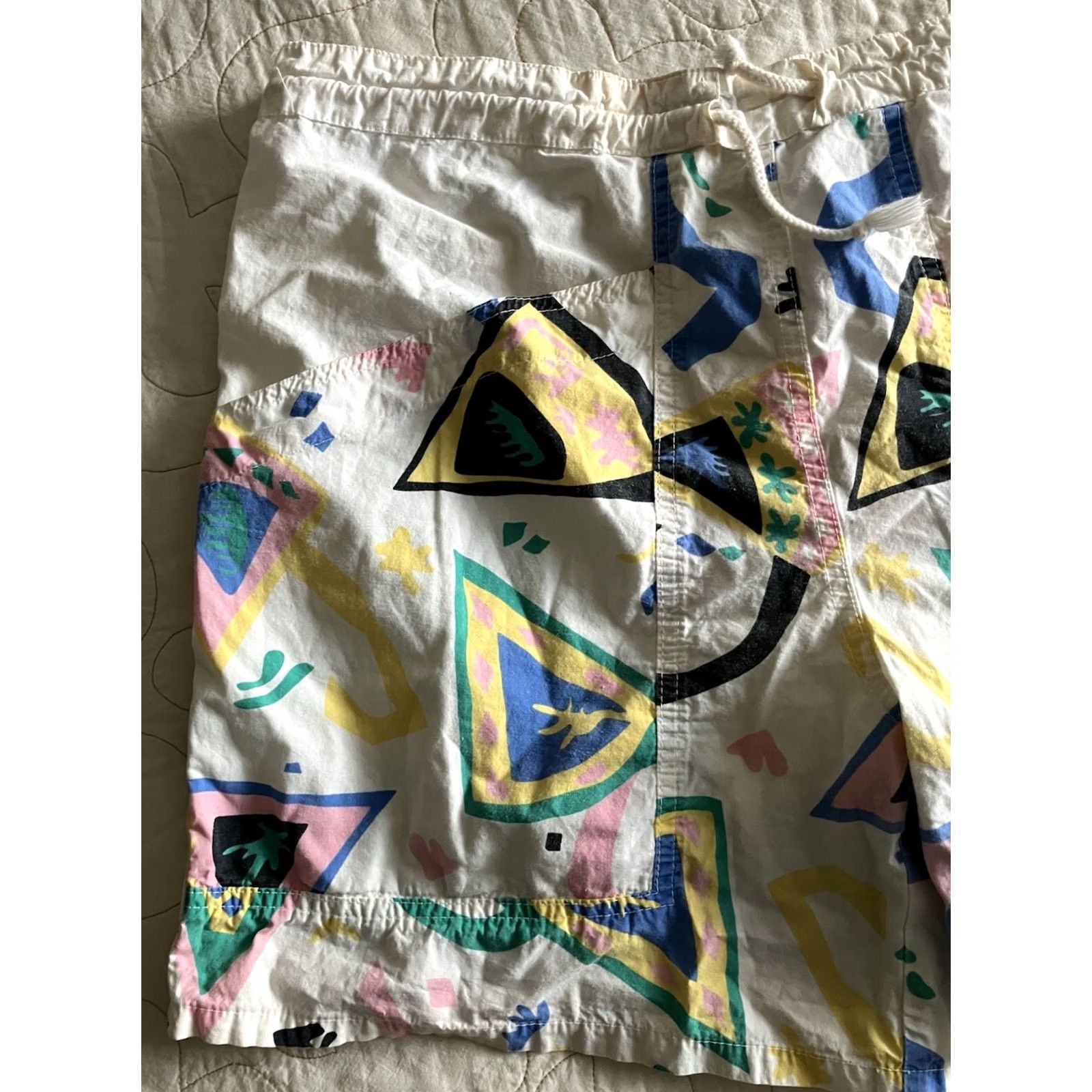 Dolce Vita Vinyl Threads La Dolce Vita Printed Graphic New Style Shorts Boxer Womens One Size Multicolor 100% Cotton Slash Pocket Easy Care Beach Spring Summer Size 42" / US 20 - 3 Thumbnail