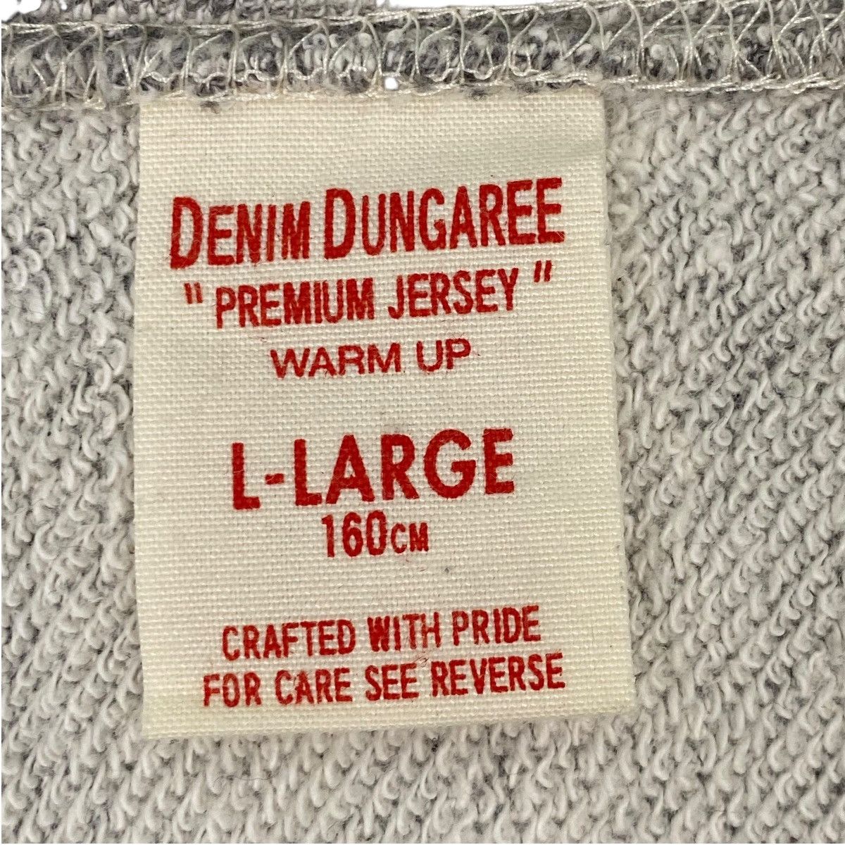 Vintage Vintage Denim Dungaree Sweatshirt Crewneck Grey Pullover SzL Size US L / EU 52-54 / 3 - 7 Thumbnail