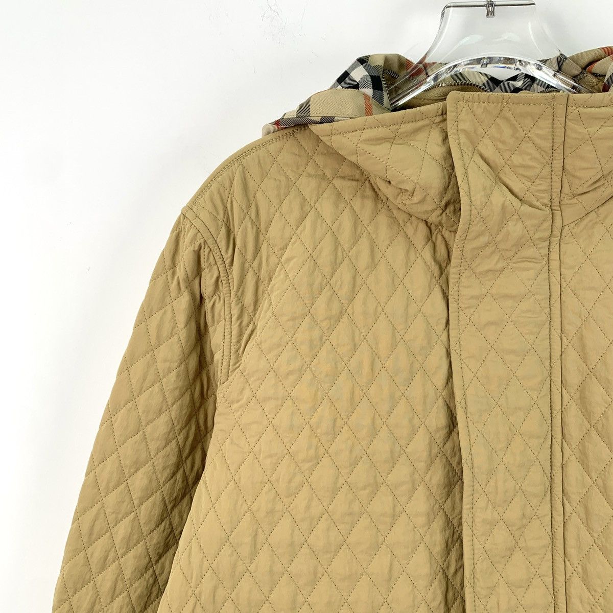 Burberry Burberry Bbr Brown Diamond Plaid Hooded Jacket Size US M / EU 48-50 / 2 - 3 Thumbnail