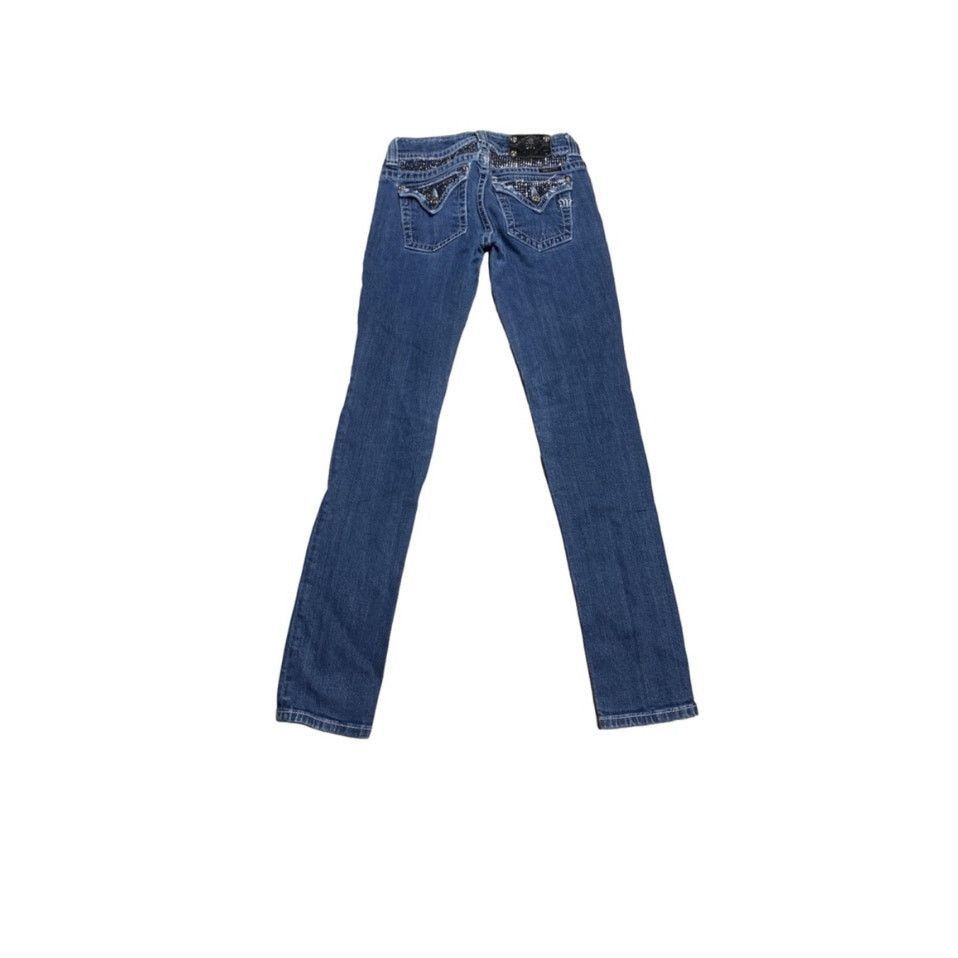 Miss Me Y2K Bootcut Skinny Dark Wash Miss Me Jeans Size 28 JP4221RSI Size 28" / US 6 / IT 42 - 8 Thumbnail