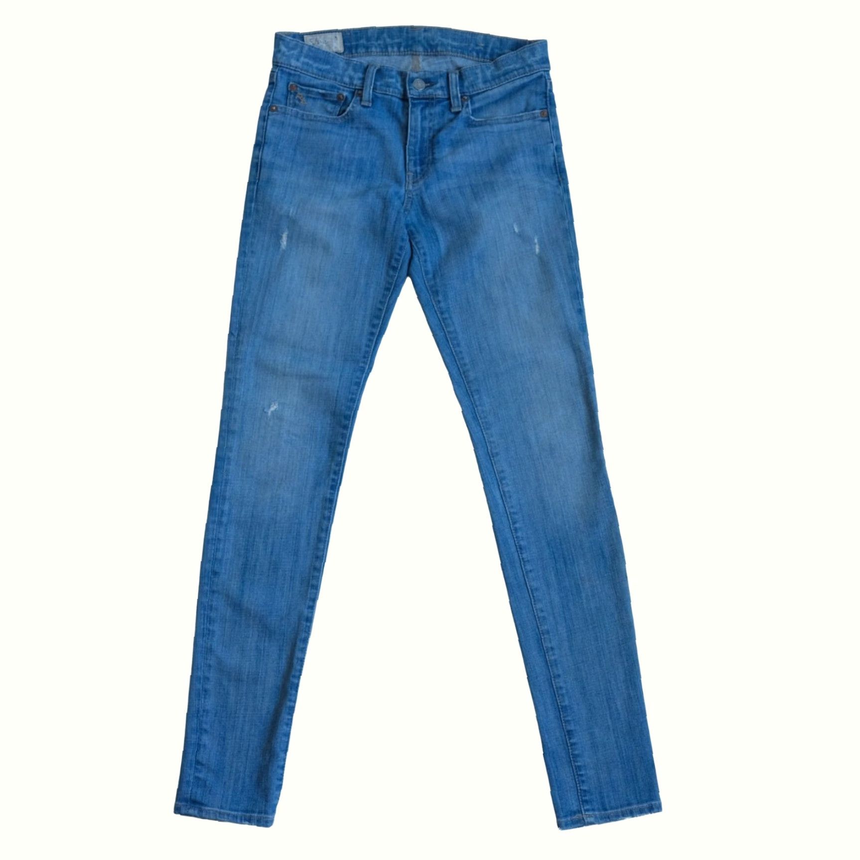 Ralph Lauren RALPH LAUREN POLO VTG Y2K 90s RETRO TOMPKINS SKINNY BLUE JEAN DENIM PANTS SZ 28 Size 28" / US 6 / IT 42 - 2 Thumbnail