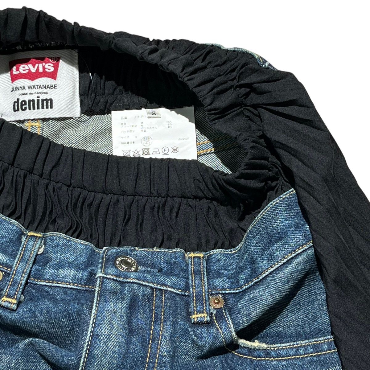 Junya Watanabe × Levi's $1,400 Pleated deconstructed adjustable Denim pants Size US 32 / EU 48 - 4 Thumbnail