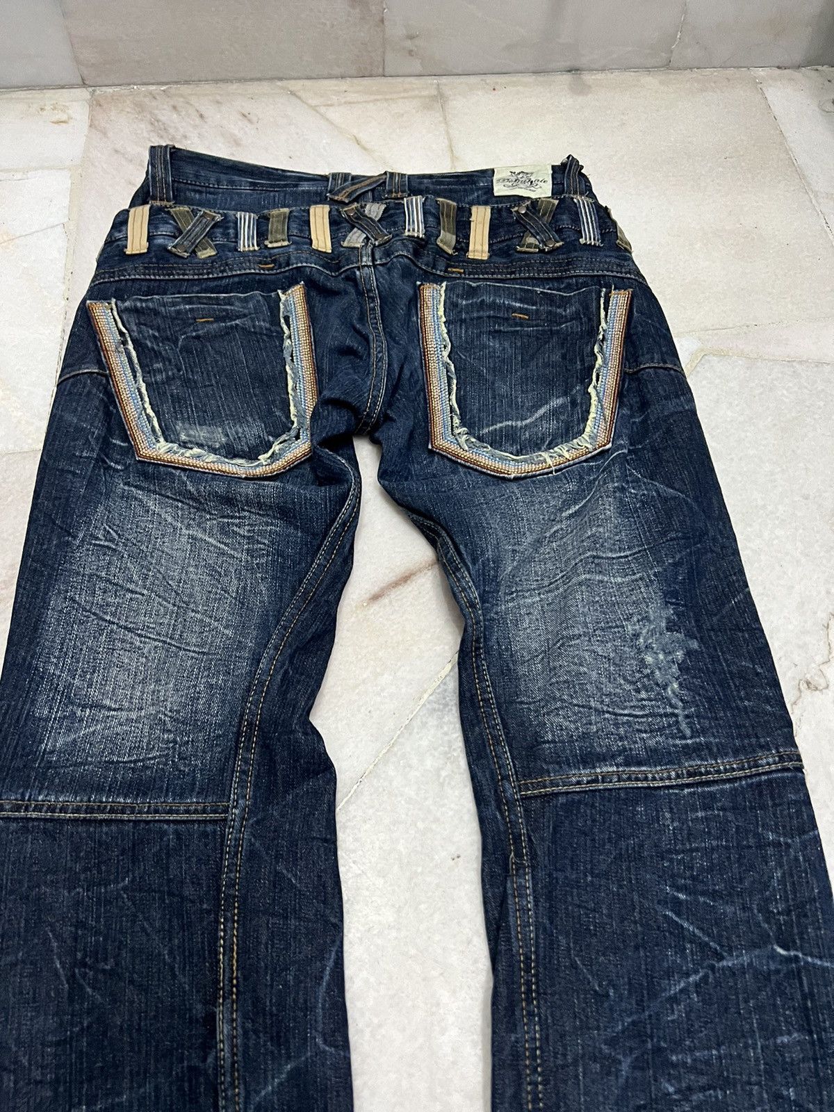 If Six Was Nine × Japanese Brand 🌈DOUBLE WAIST🌈VINTAGE DOMINATE HANDCRAFTED WASHED JEANS Size US 31 - 8 Thumbnail