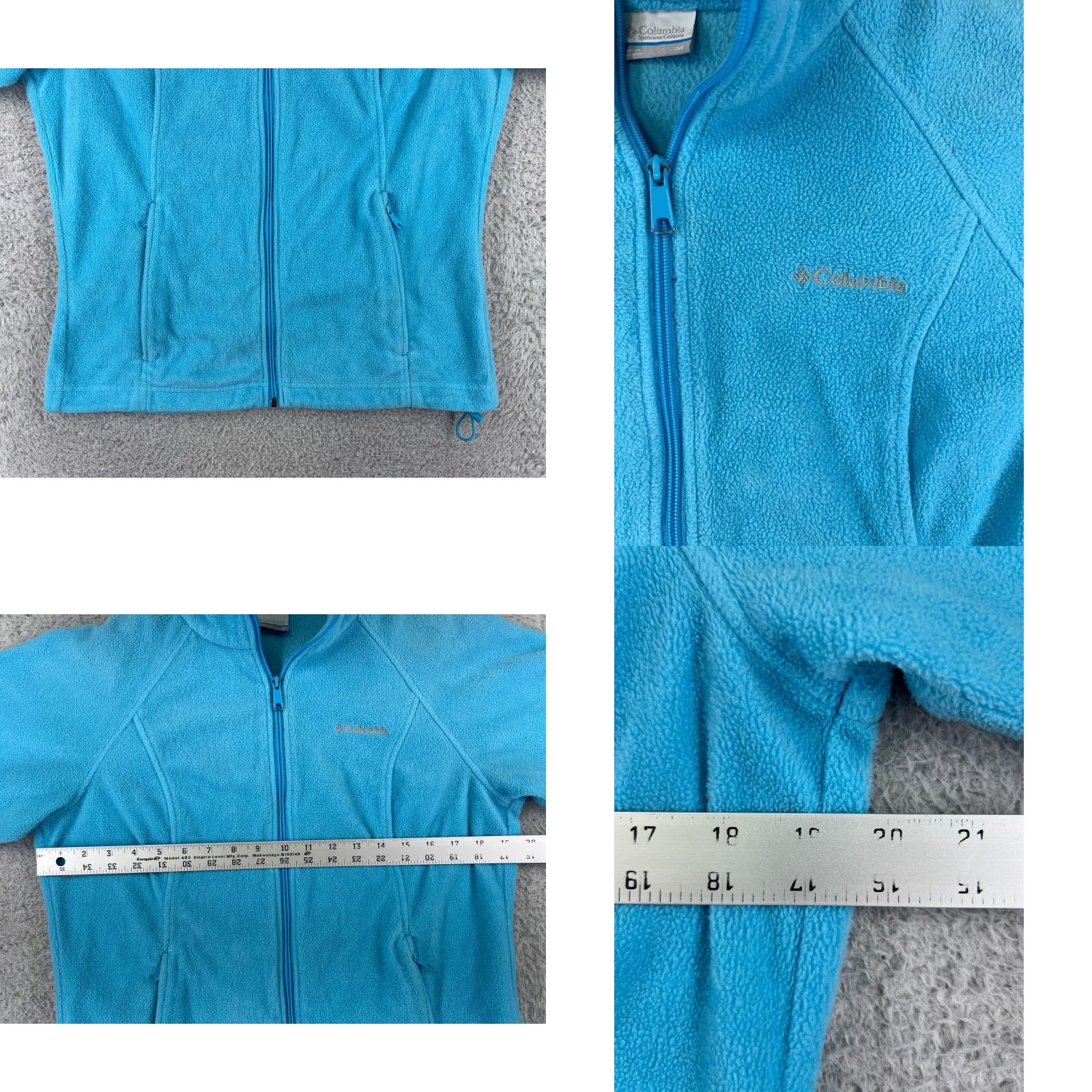 Vintage Columbia Jacket Womens Blue Full Zip 100% Polyester Outdoor Fleece All Seasons Regular Size M Lightweight Zip Size M / US 6-8 / IT 42-44 - 8 Thumbnail