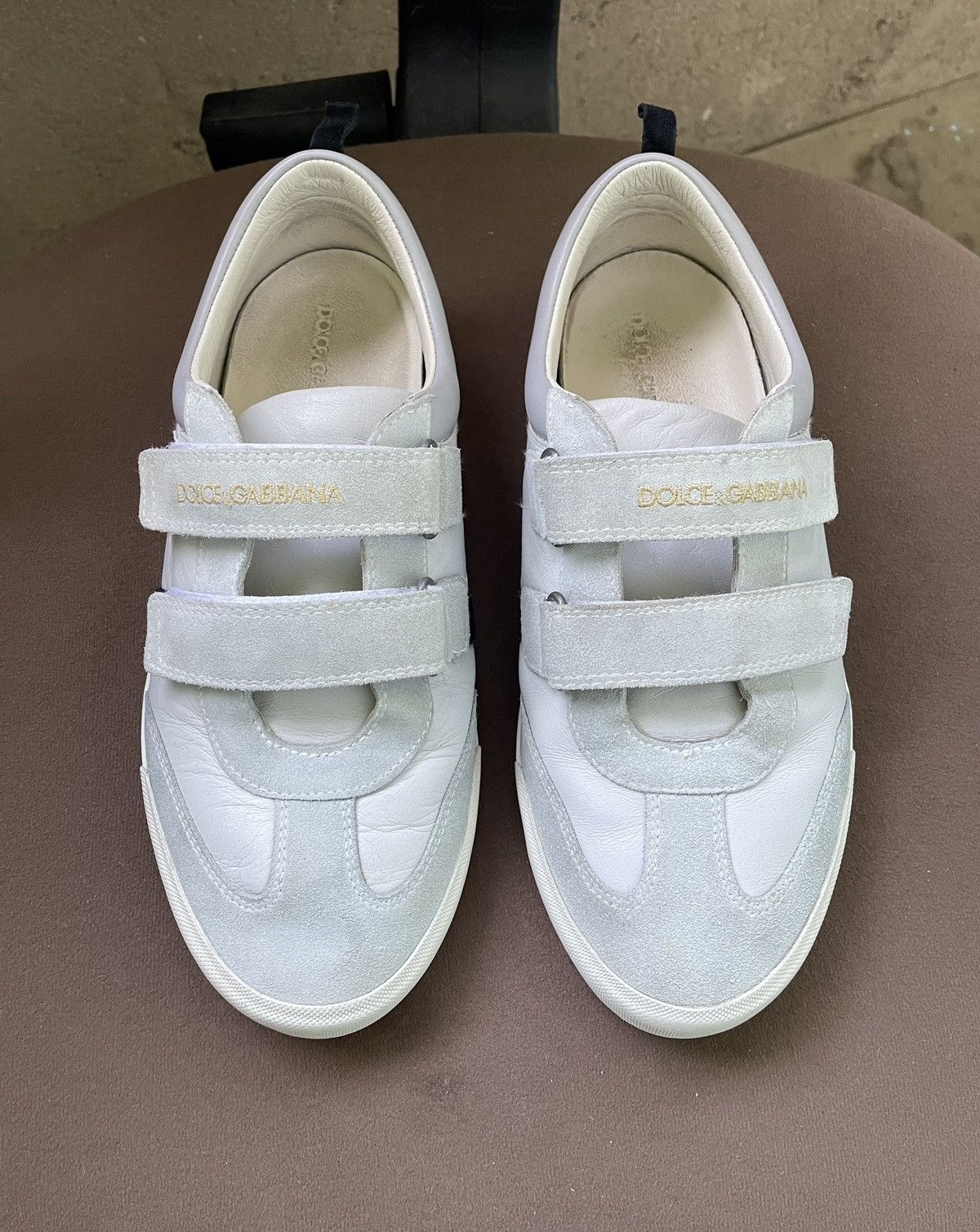 Dolce & Gabbana Dolce & Gabbana Women’s White grey Leather Sneakers Size US 6 / IT 36 - 4 Thumbnail