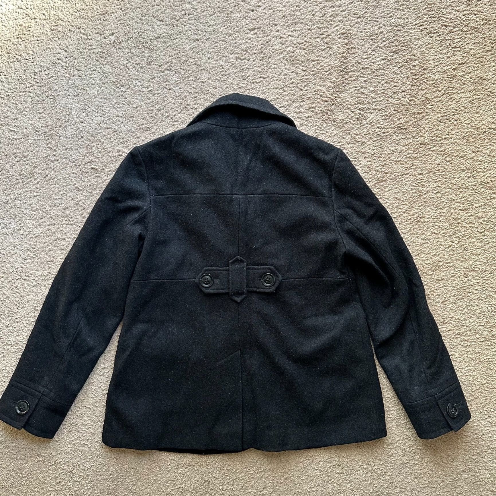 Gap GAP Pea Coat Womens Medium Wool Blend Notch Dark Grey Coat Size M / US 6-8 / IT 42-44 - 2 Thumbnail