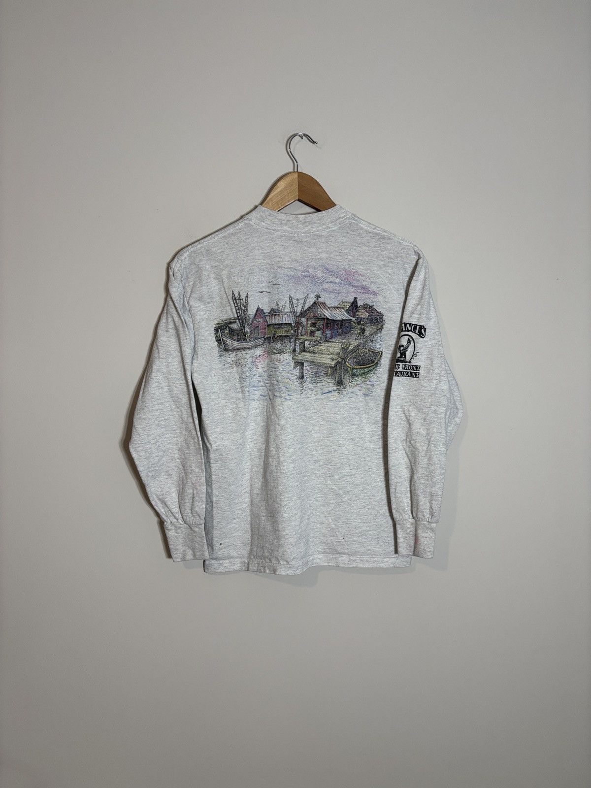 Vintage Vtg 90s Long Sleeve Shirt Restaurant Coastal Cottage Medium Size US M / EU 48-50 / 2 - 5 Thumbnail