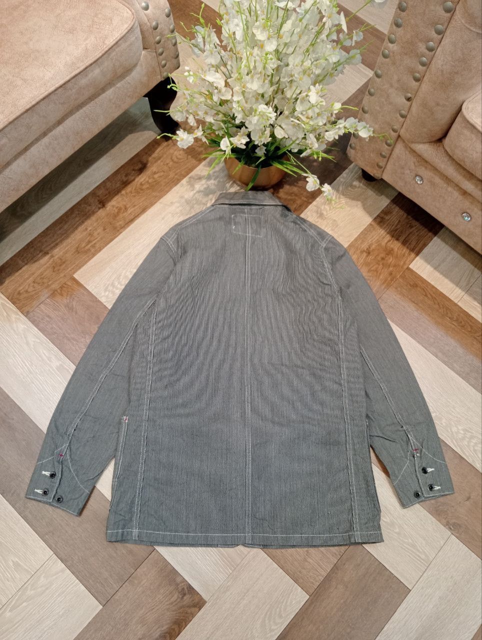 Sugar Cane SUGARCANE TOYO ENTERPRISE HICKORY STRIPE WORK COAT - SIZE 40 Size US L / EU 52-54 / 3 - 14 Thumbnail