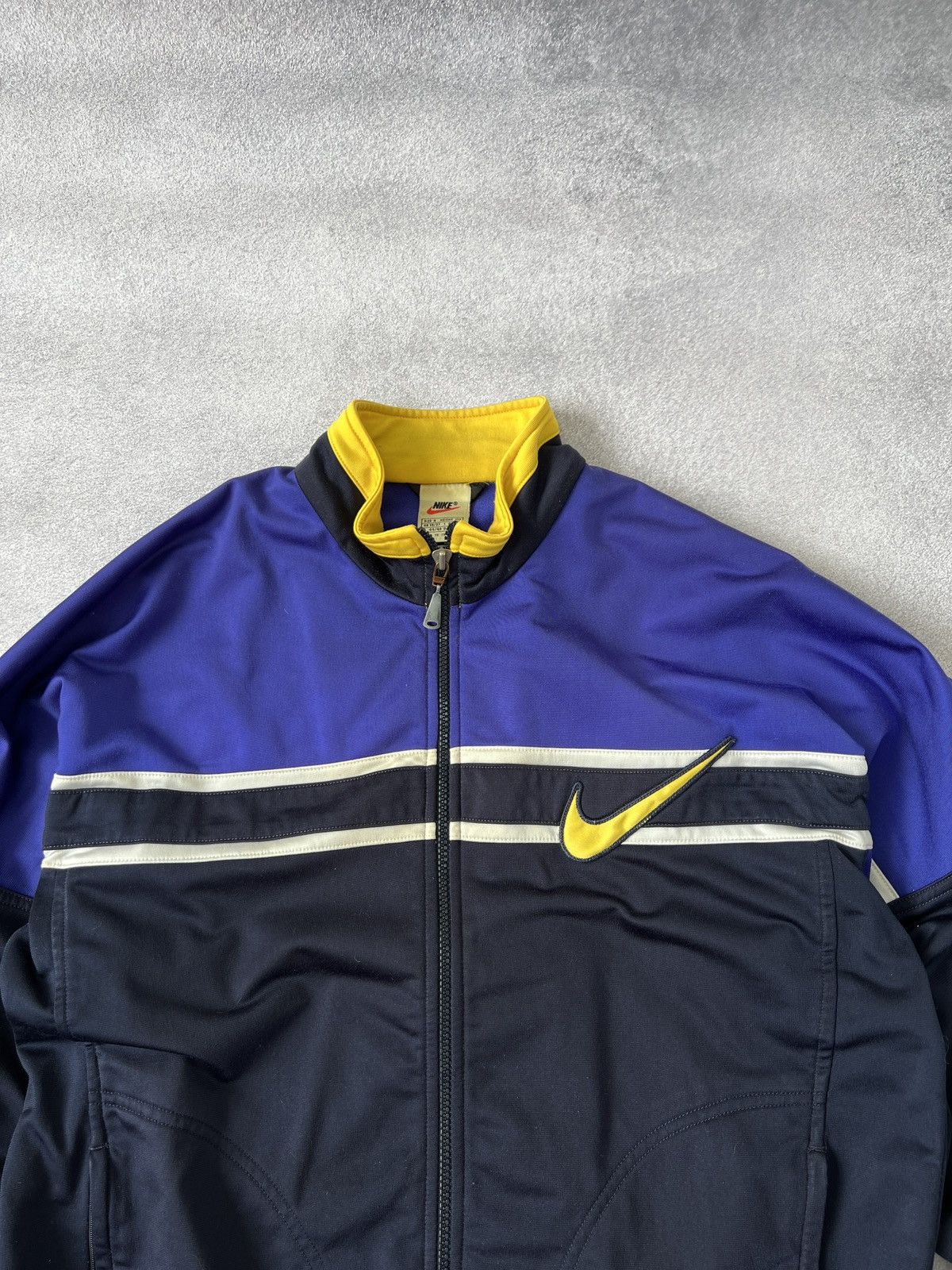 Nike × Vintage Vintage Nike Tracksuit Blue Yellow Retro Style Big Logo Size US S / EU 44-46 / 1 - 5 Thumbnail