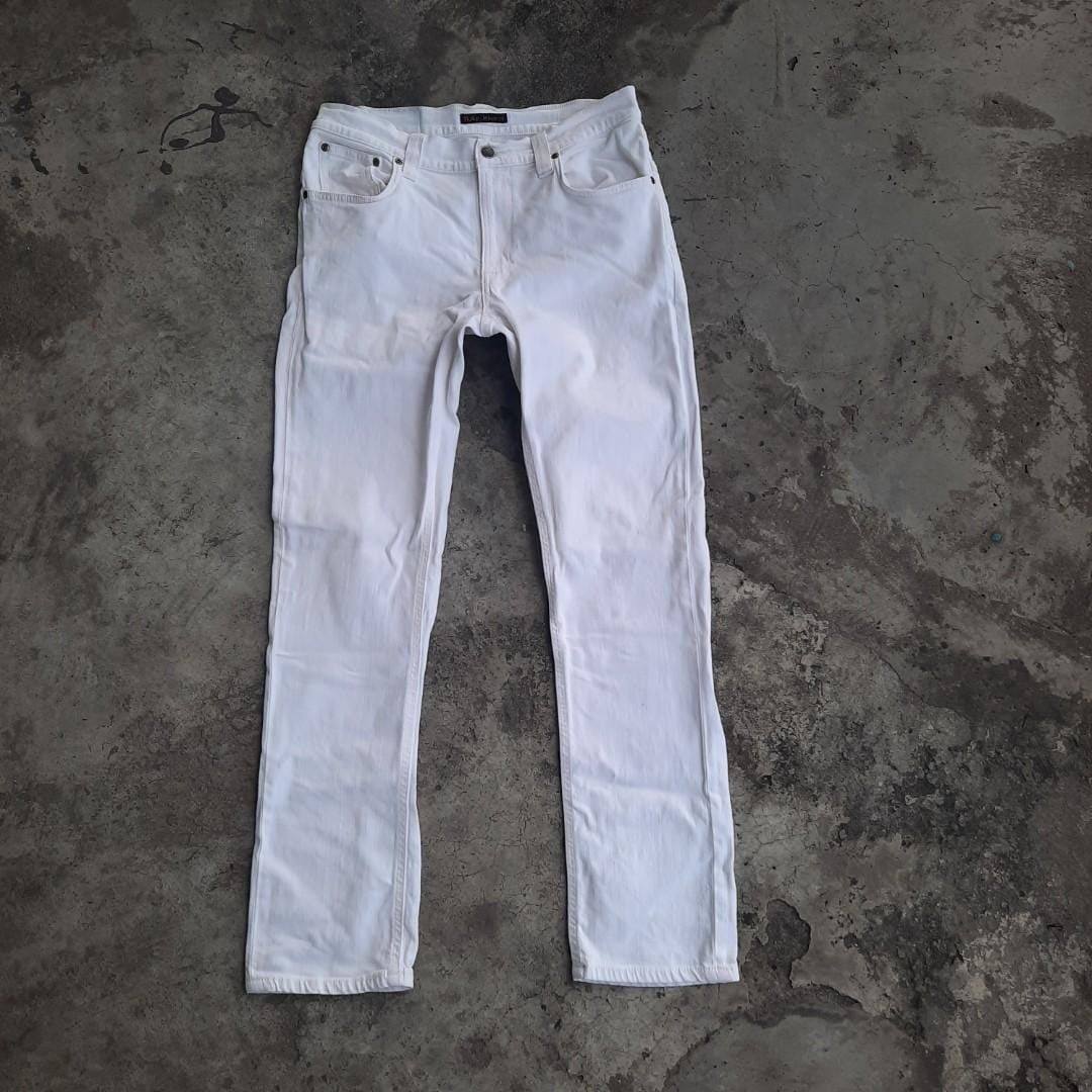 Designer × Nudie Jeans Nudie White Denim Size US 32 / EU 48 - 1 Thumbnail