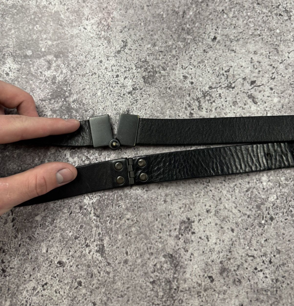 Diesel 00’S NUMBER NINE STYLE DIESEL PUNK HEAD Y2K LEATHER BELT Size ONE SIZE - 12 Thumbnail