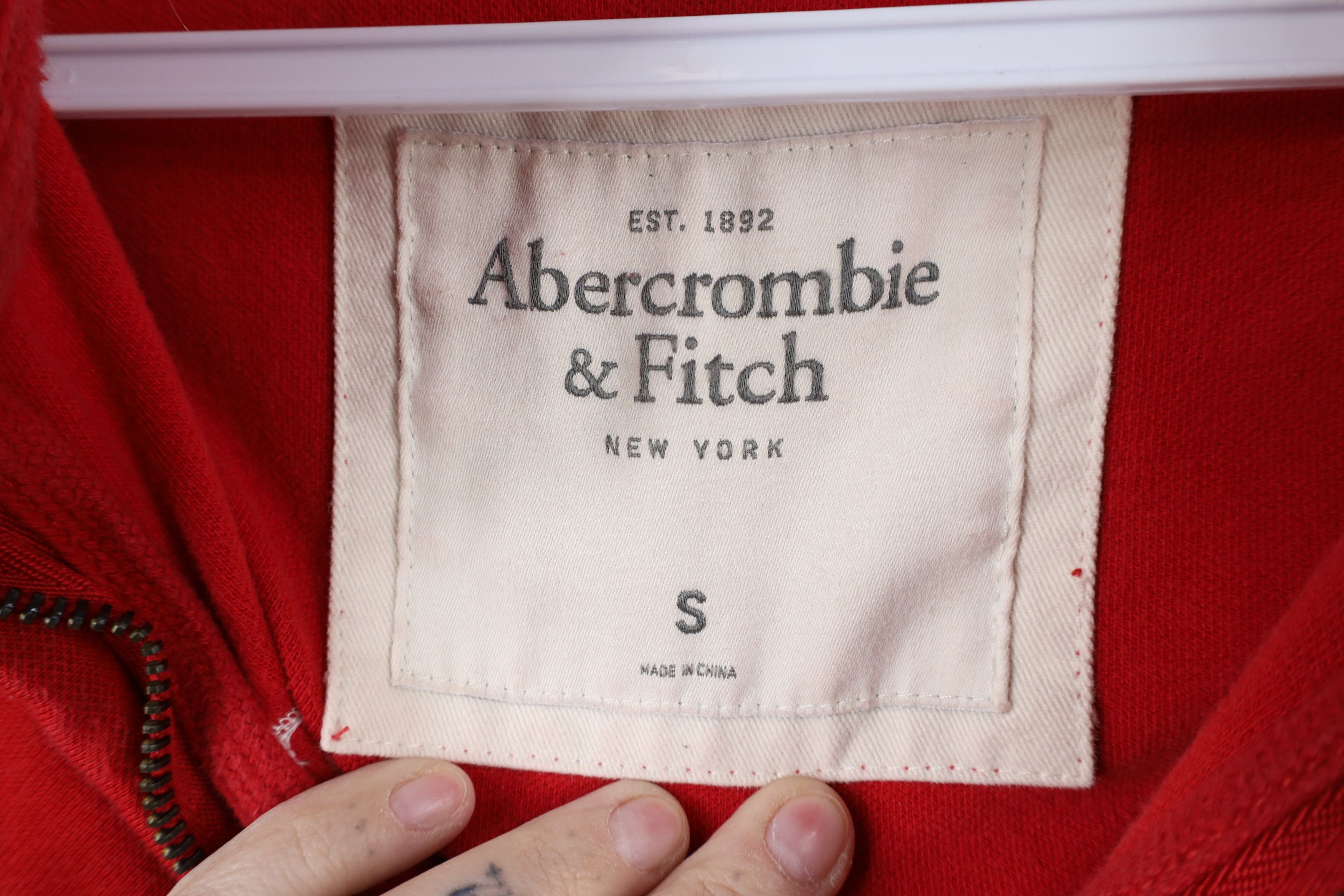 Abercrombie & Fitch × Vintage Vintage Y2K 90s Abercrombie & Fitch Half Zip Sweater Red Size US S / EU 44-46 / 1 - 7 Thumbnail
