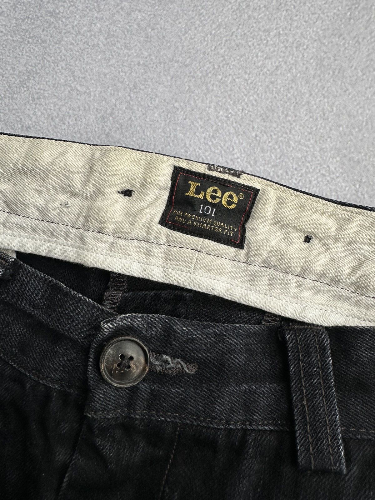 Lee × Vintage Vintage Lee 101 Rider Cowboy Black Heavy Jeans Size US 32 / EU 48 - 8 Thumbnail