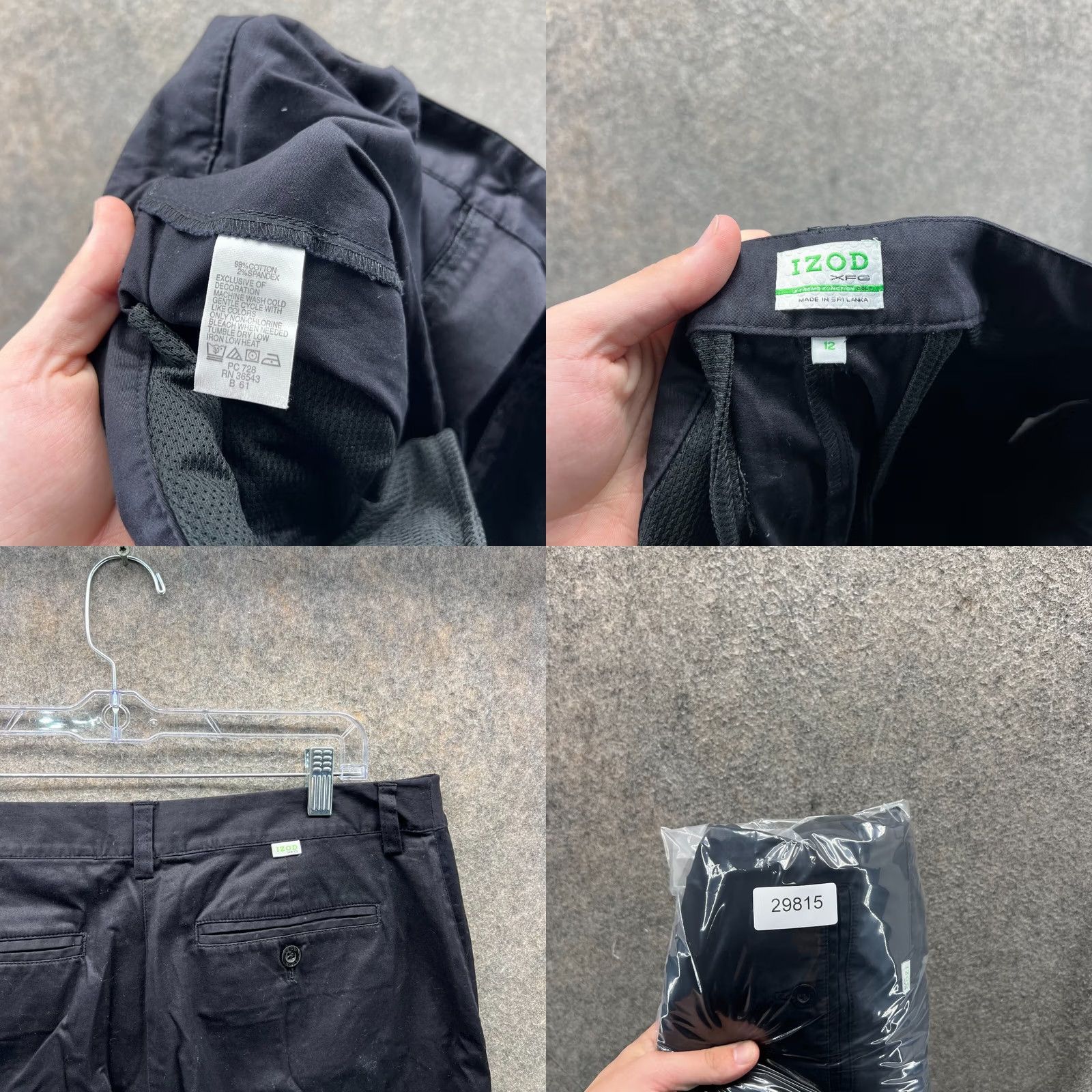 Izod VINTAGE Izod Pants Women 12 Black Outdoors Flat Front XFG Trouser Capri Straight Pants Womens 12 Black Cotton Flat Front Straight Leg Size 34" / US 12 / IT 48 - 8 Thumbnail
