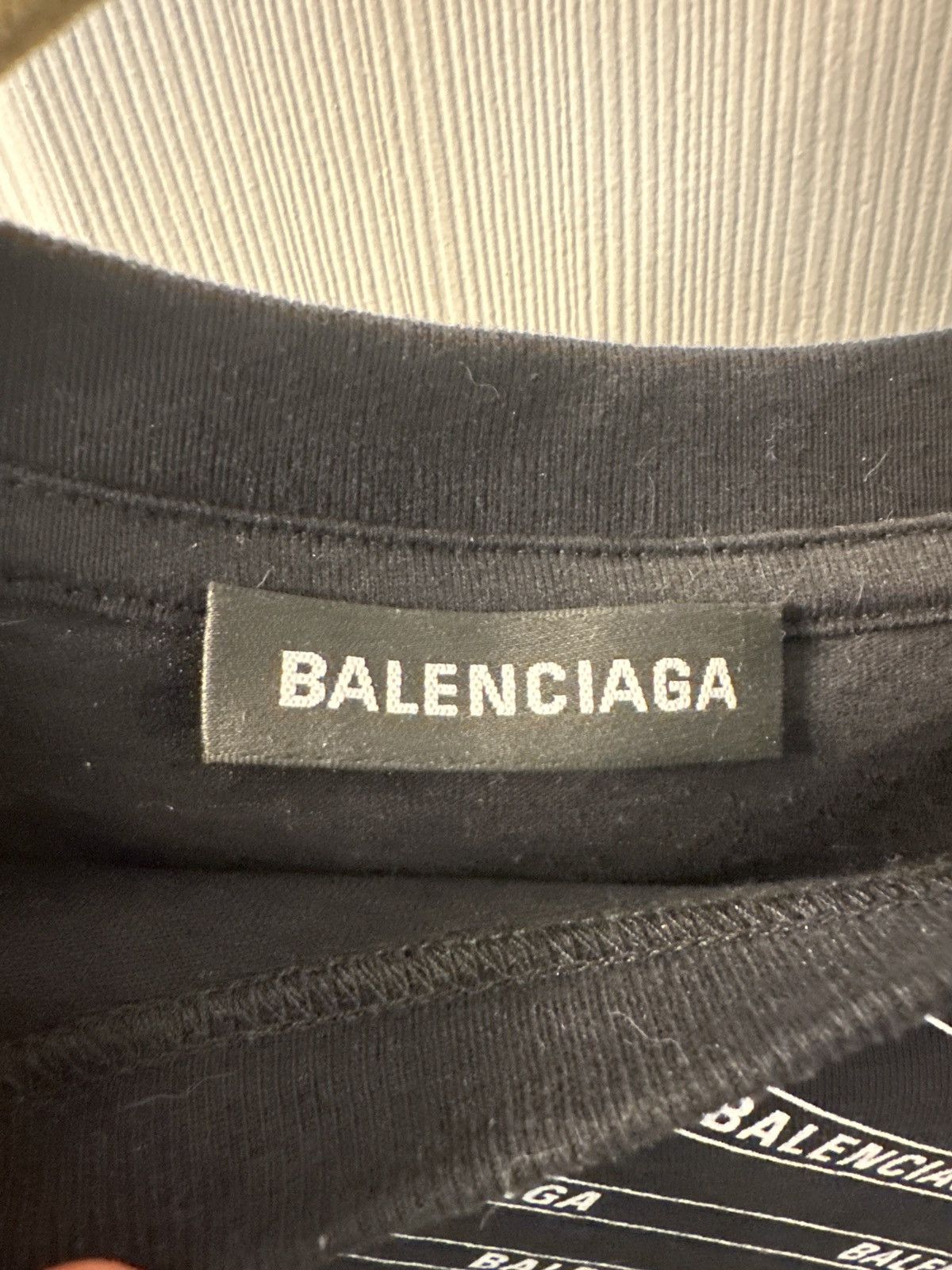 Balenciaga Balenciaga Black All Over Tee Size US M / EU 48-50 / 2 - 2 Thumbnail