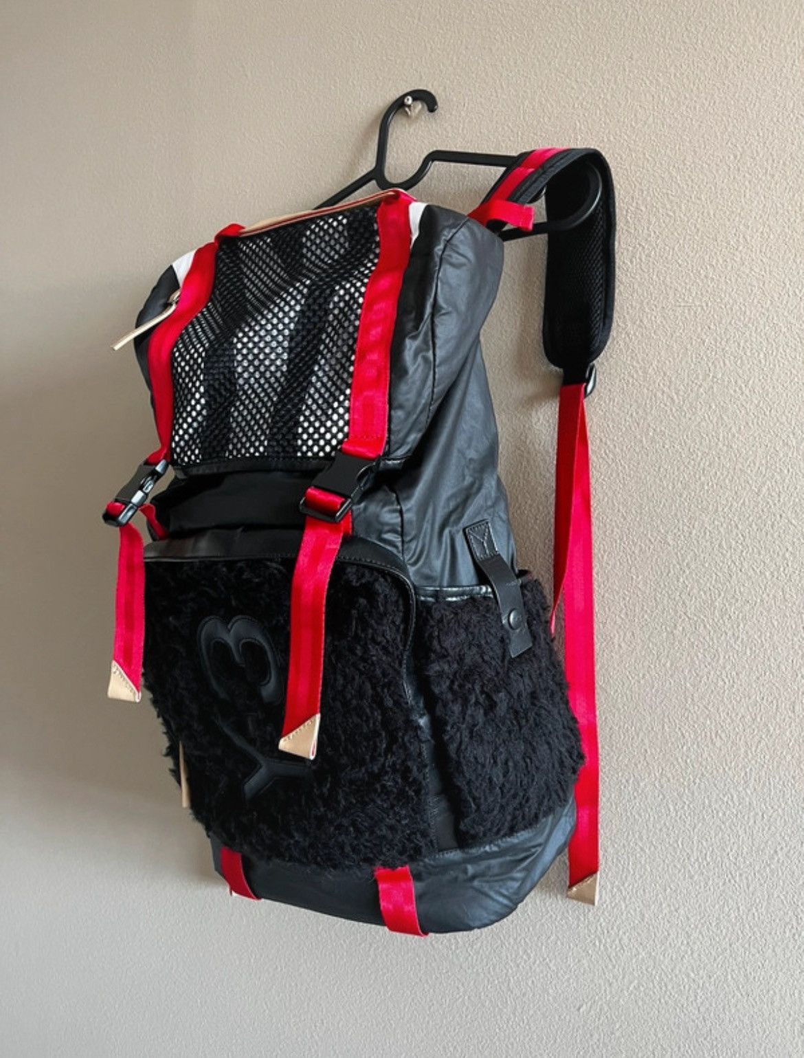 Yohji Yamamoto Y-3 Backpack Yohji Yamamoto Sheepskin Black Fall/Winter 2014 Size ONE SIZE - 4 Thumbnail
