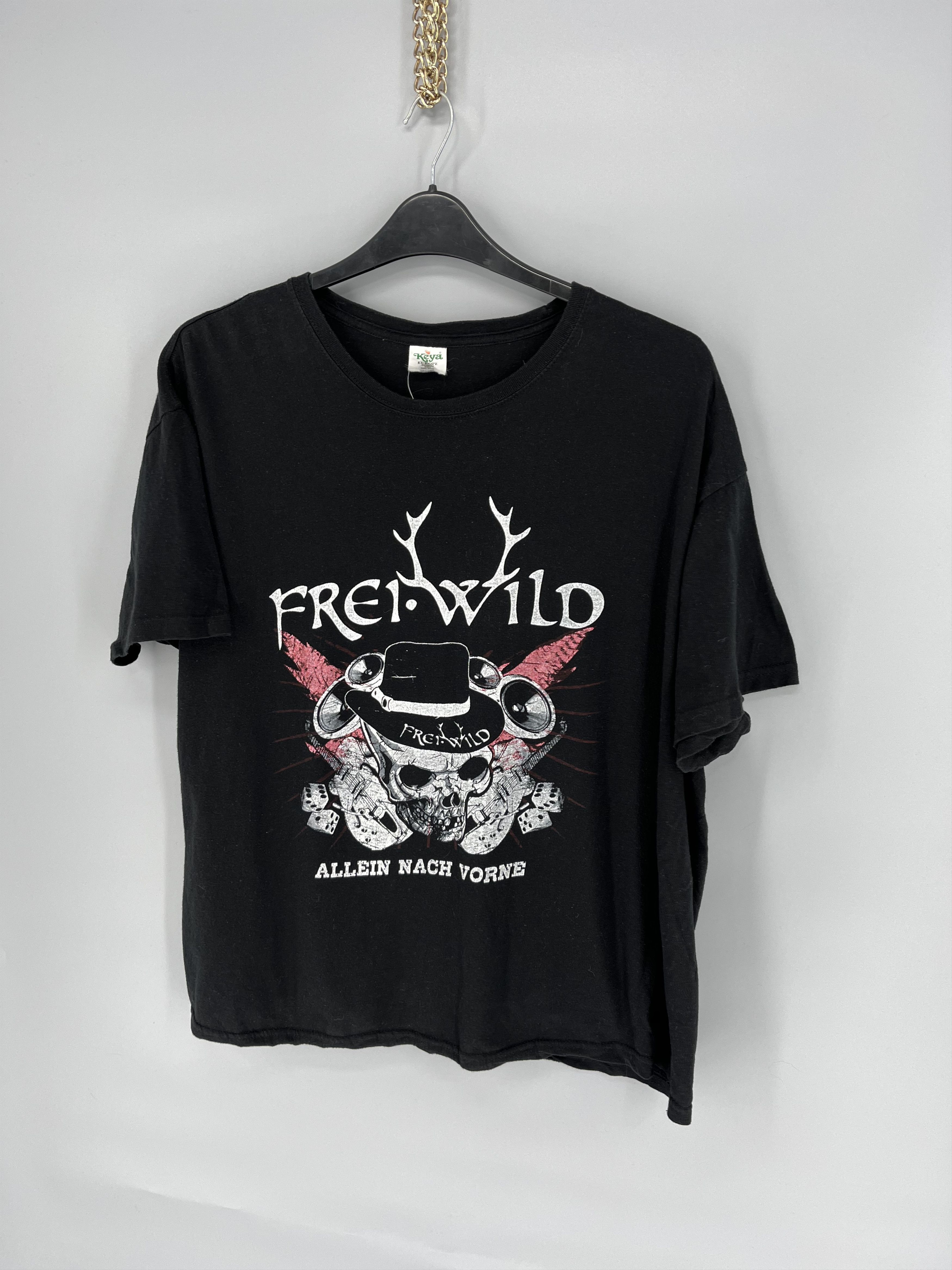 Band Tees × Vintage Vintage Frei WILD Band tee Skull T shirt Blac Size US L / EU 52-54 / 3 - 3 Thumbnail
