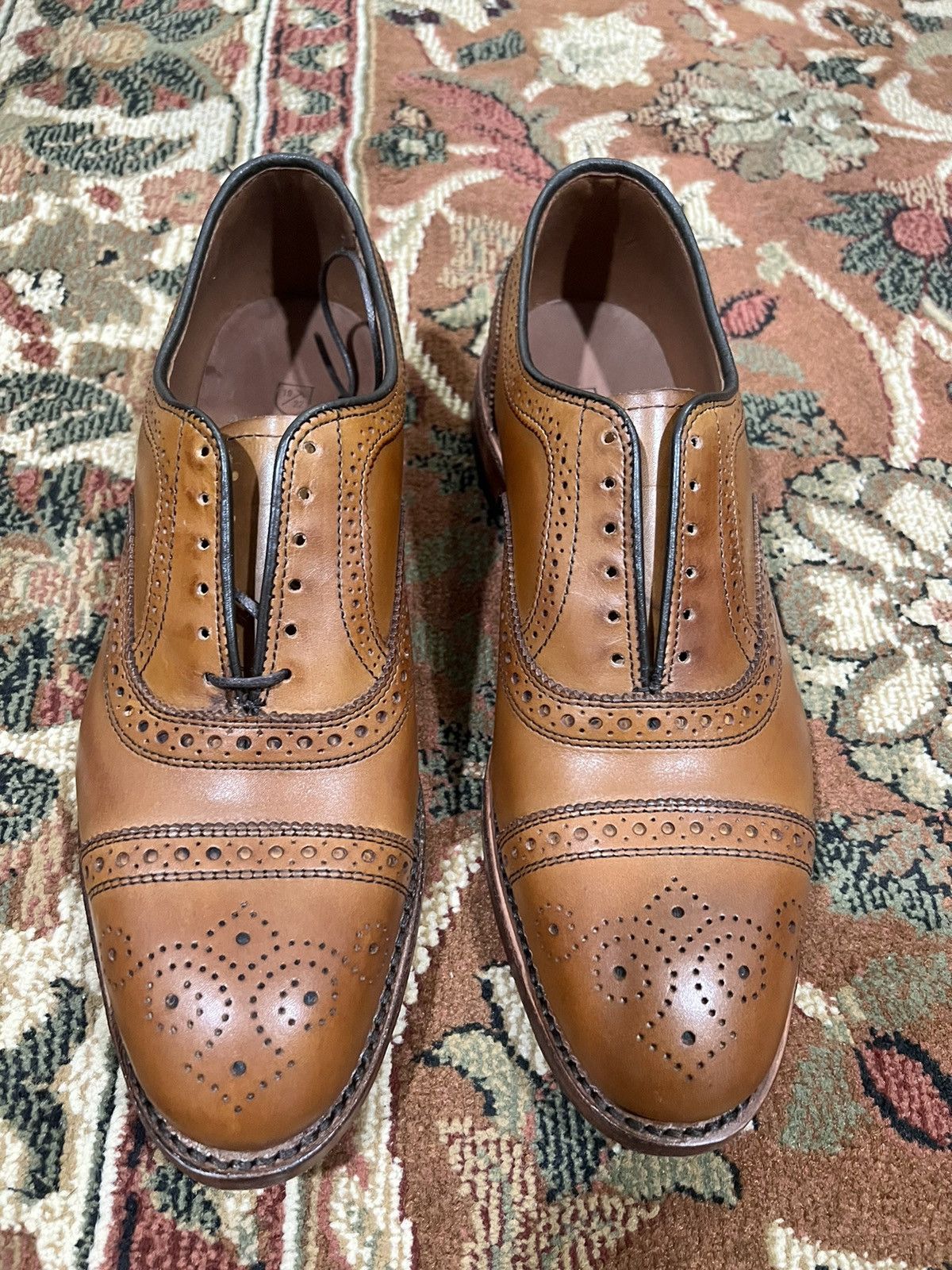 Allen Edmonds Strand Cap-toe Oxford Dress Shoe 8D Walnut Size US 8 / EU 41 - 3 Thumbnail