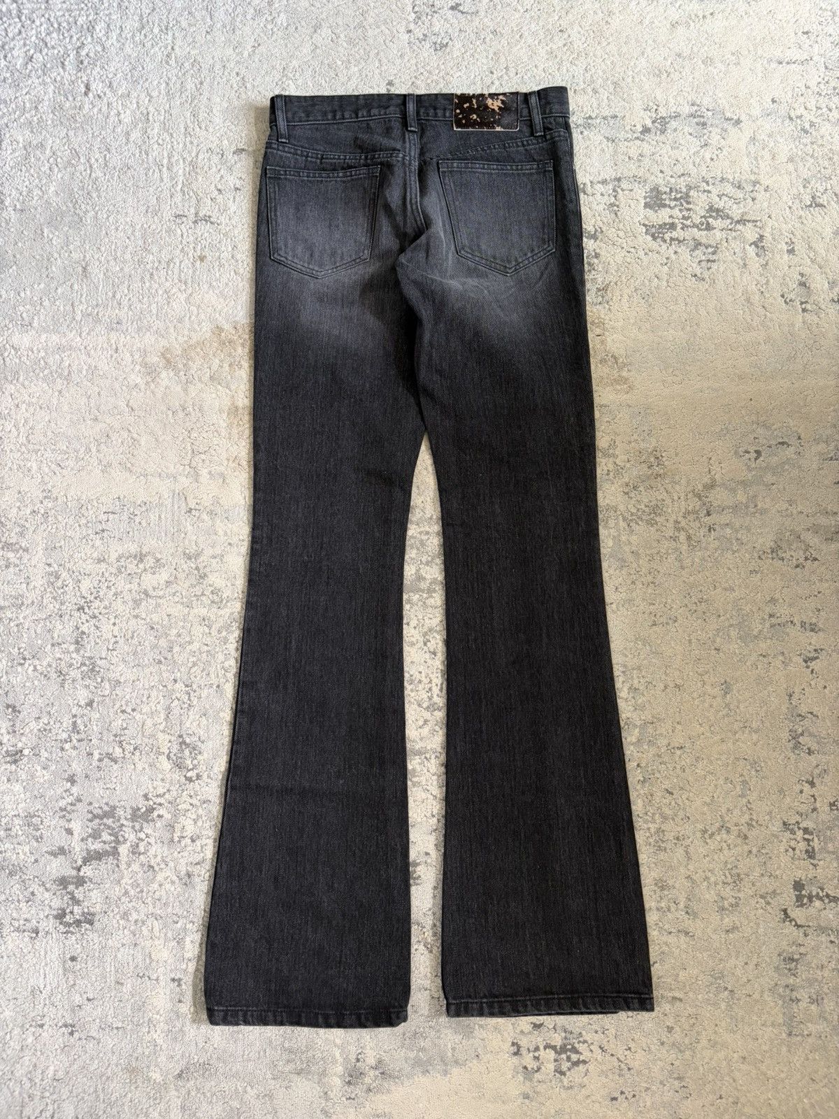 Shellac Faded Black Bootcut Fur Patch Denim Size US 30 / EU 46 - 6 Thumbnail