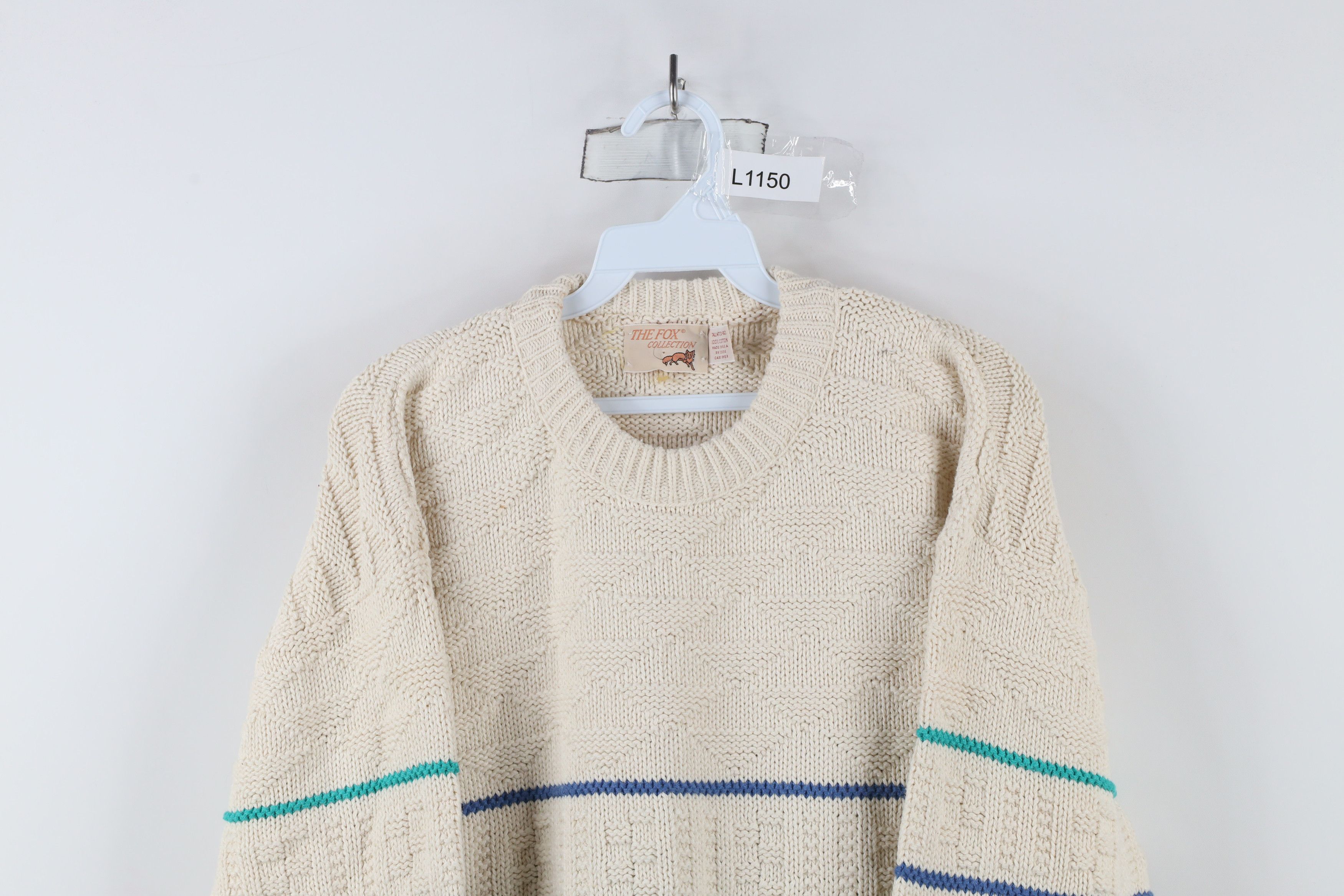 Vintage Vintage 90s Streetwear Chunky Geometric Knit Sweater USA Size US M / EU 48-50 / 2 - 2 Thumbnail