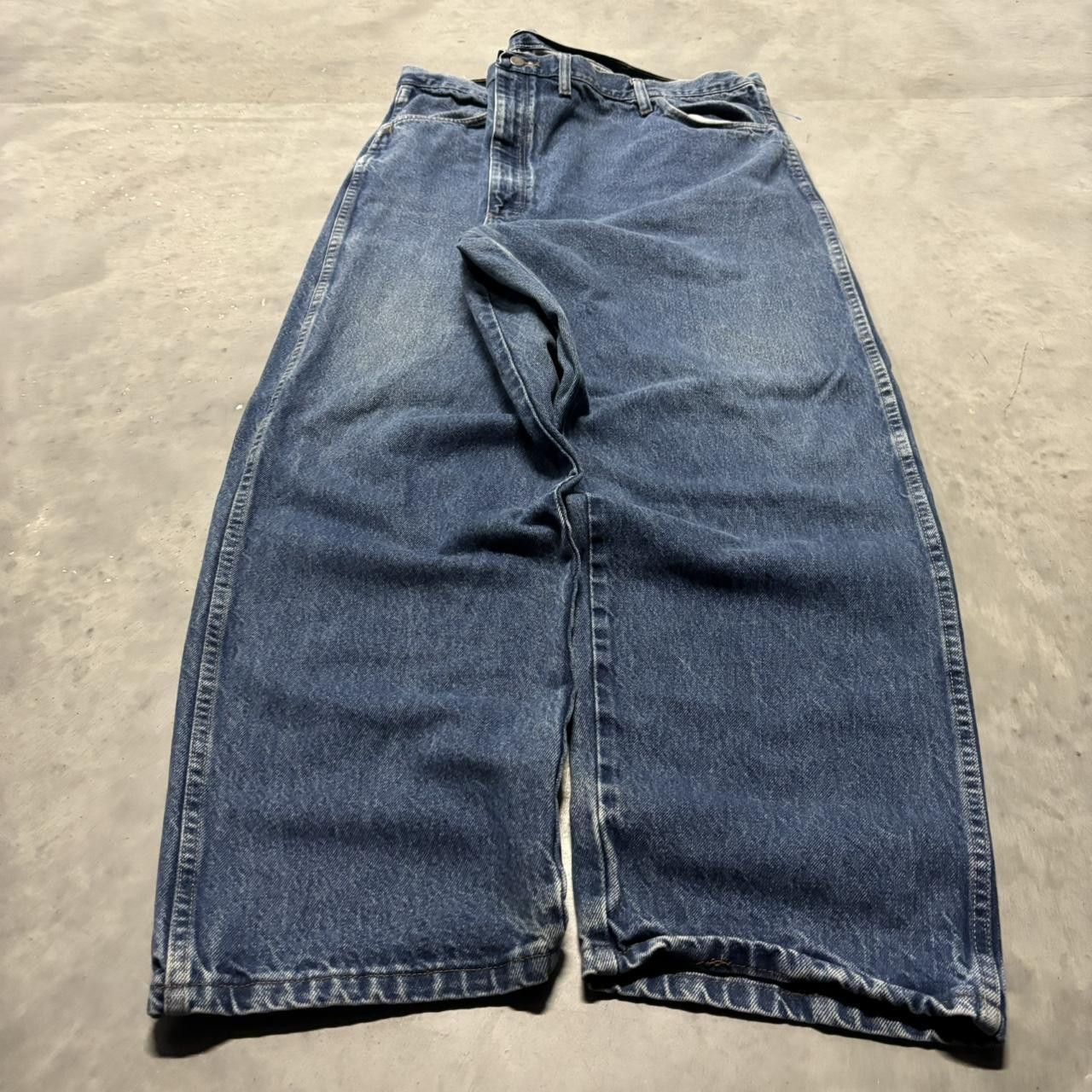 Japanese Brand × Vintage Crazy Vintage Y2K/2000s Baggy Medium Wash Skater Denim Jeans! Size US 44 / EU 60 - 3 Thumbnail
