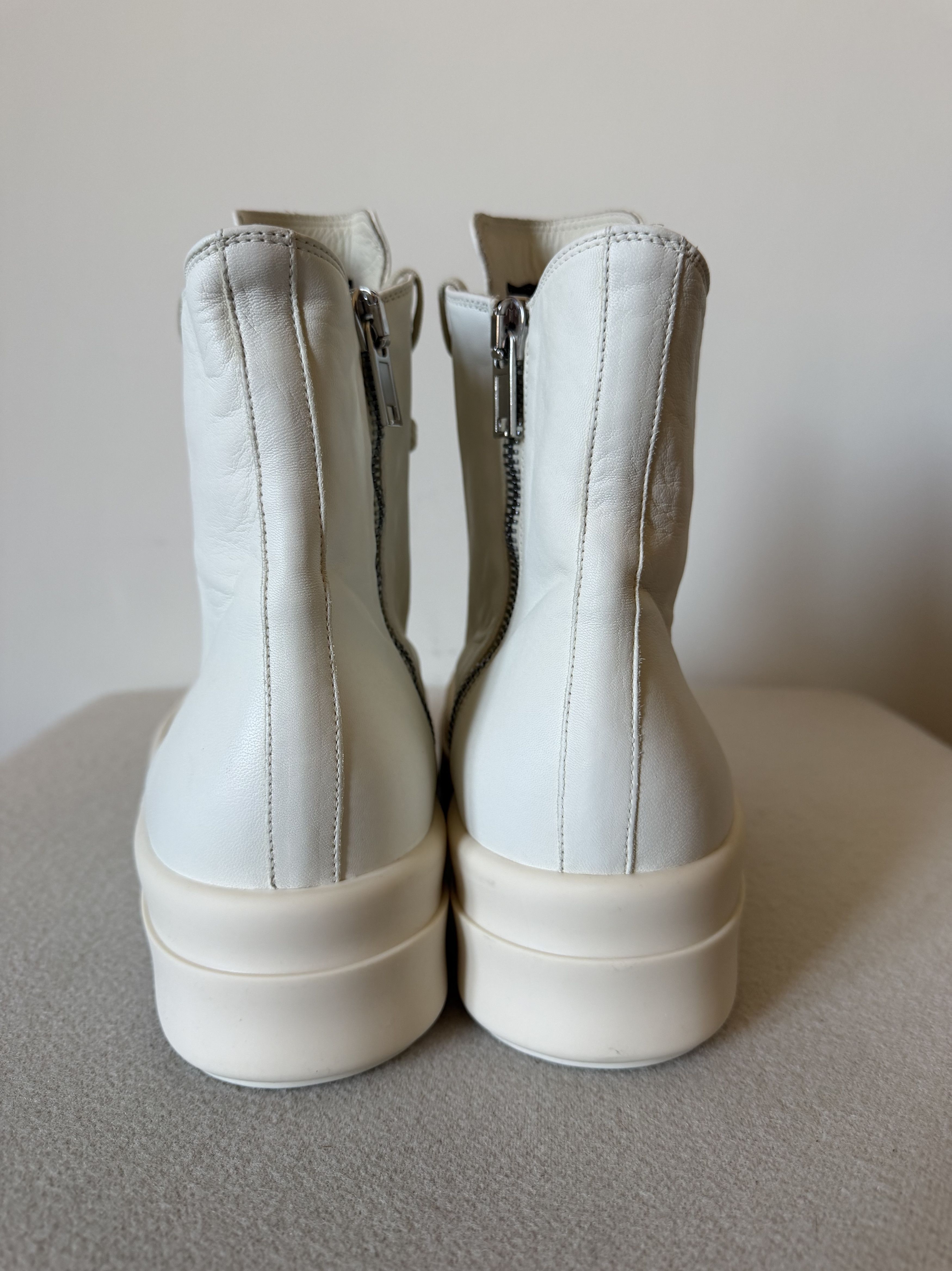 Rick Owens Rick Owens Mega Bumper Ramones in Milk White Leather Size US 11 / EU 44 - 5 Thumbnail