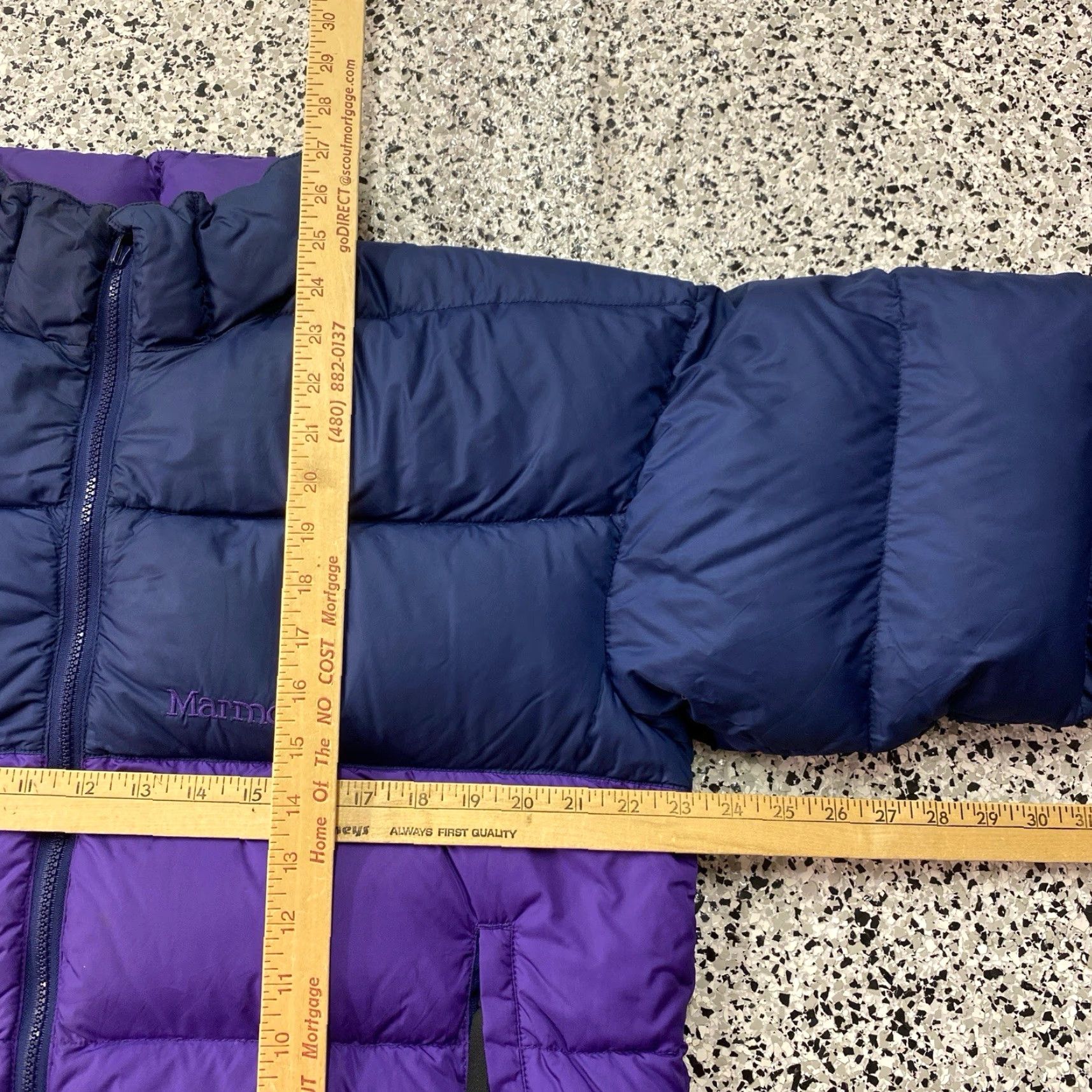 Marmot VINTAGE Marmot Goose Down Purple Blue Puffer Jacket Womens Medium Size M / US 6-8 / IT 42-44 - 2 Thumbnail