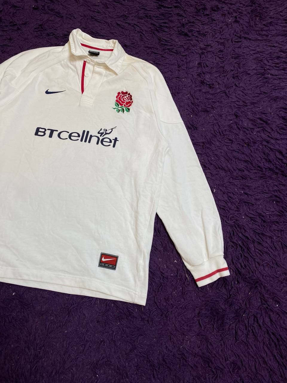 Nike Y2K white Long Sleeve Nike Vintage logo BTCELLNET Size US M / EU 48-50 / 2 - 9 Thumbnail