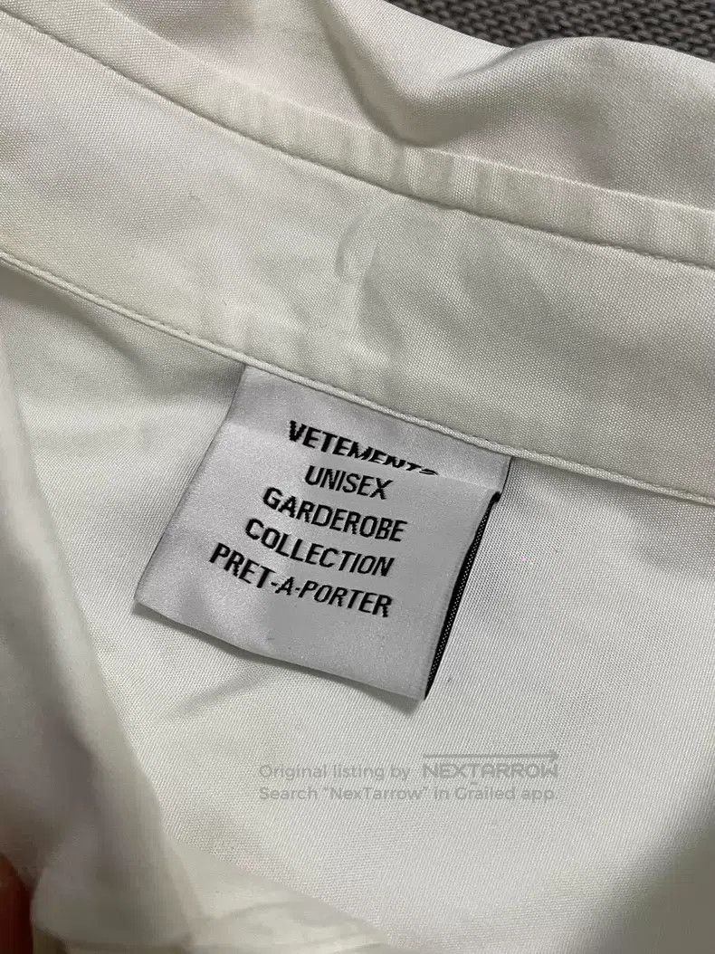 Vetements VETEMENTS Embroidered Logo White Shirt Size US L / EU 52-54 / 3 - 4 Thumbnail